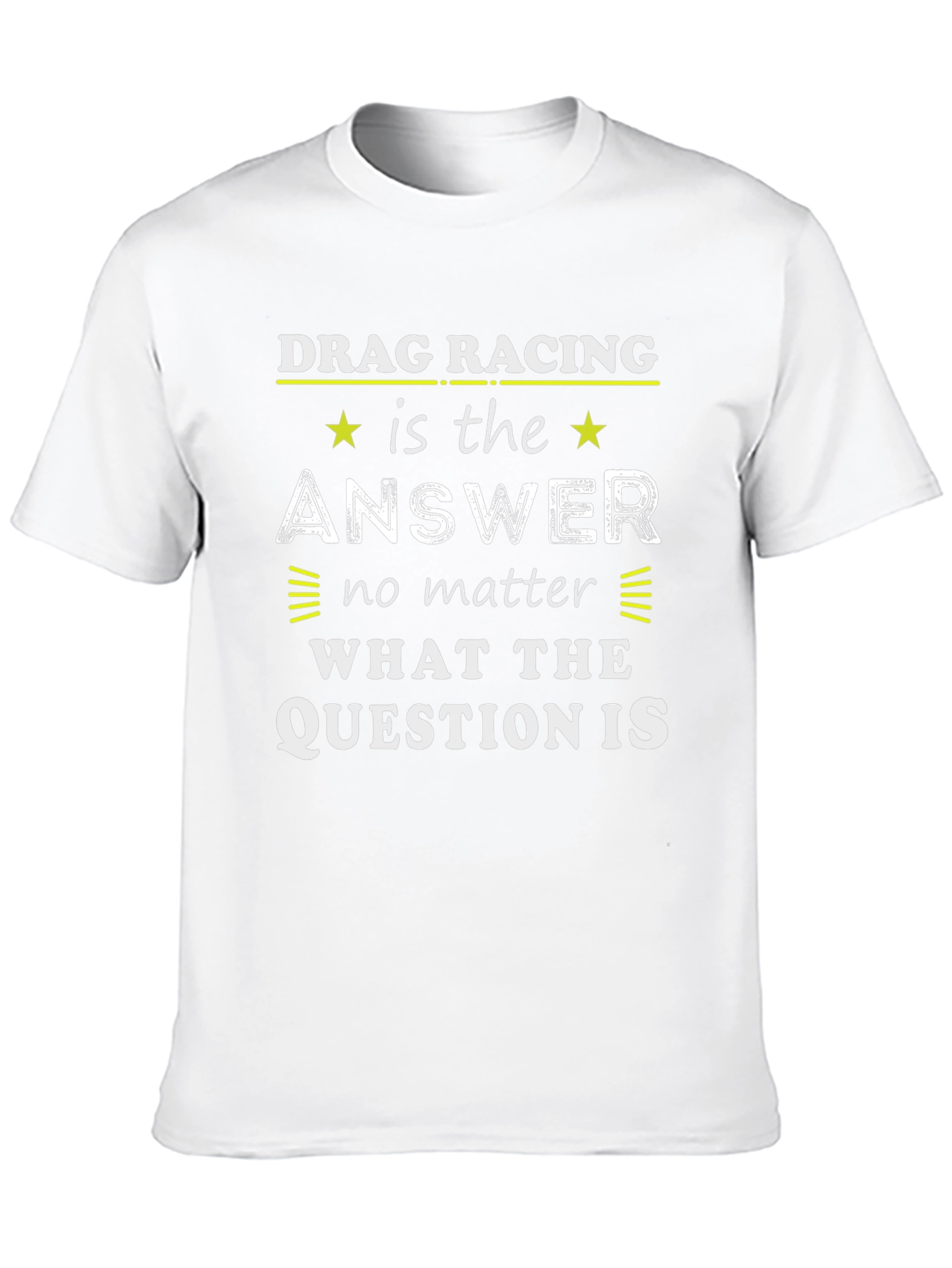 Black Drag Racing Answer Graphic Tee - Unisex view 10