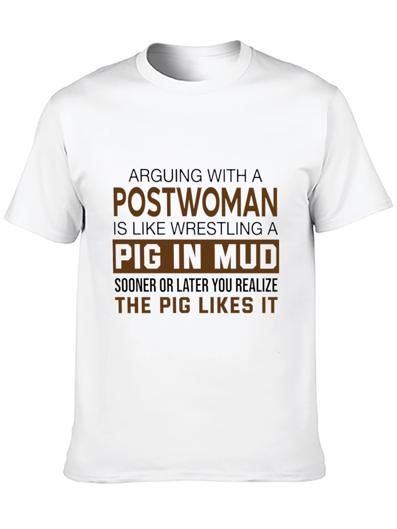 Black Arguing With a Postwoman T-Shirt view 10