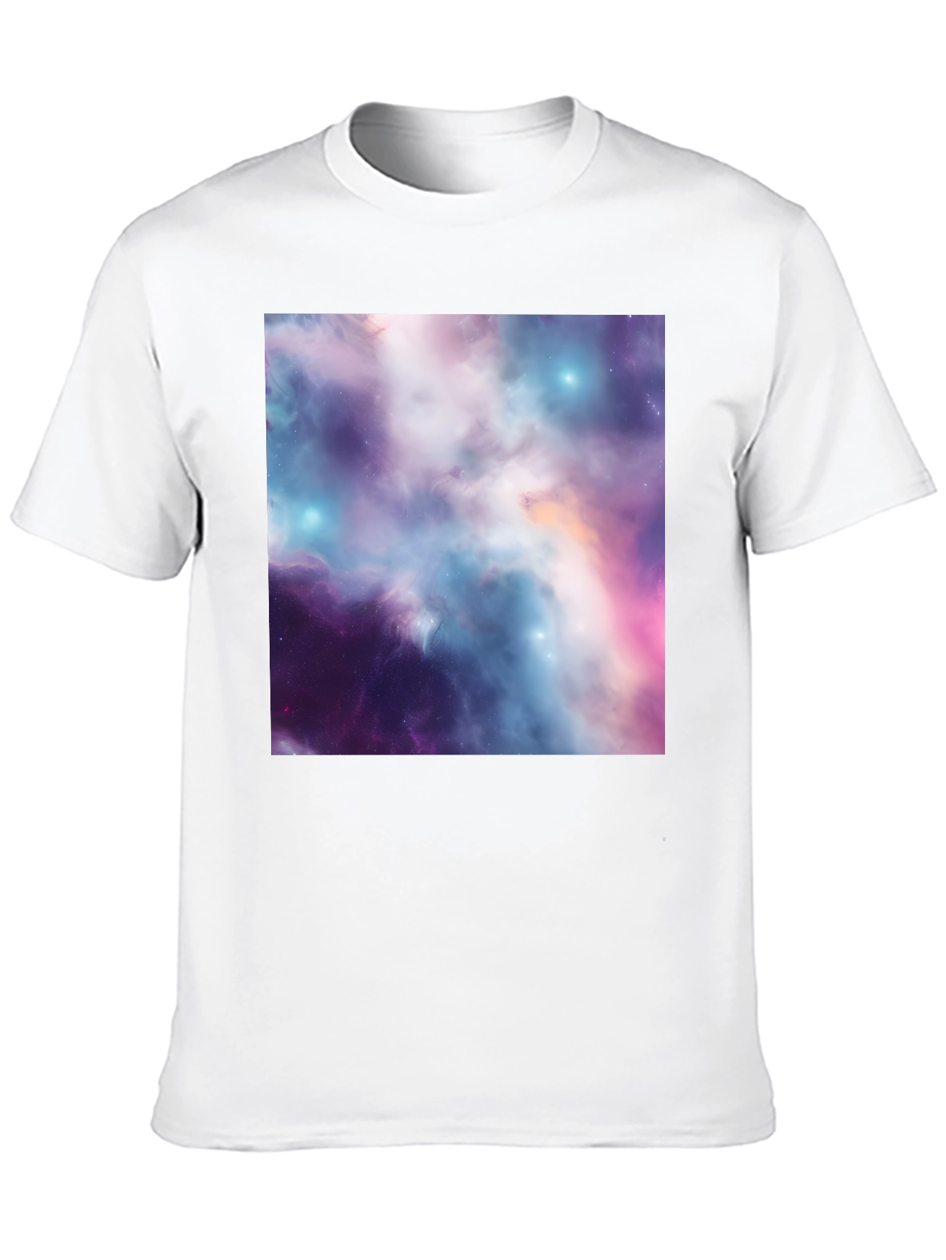 Black Nebula Print Black T-Shirt view 10