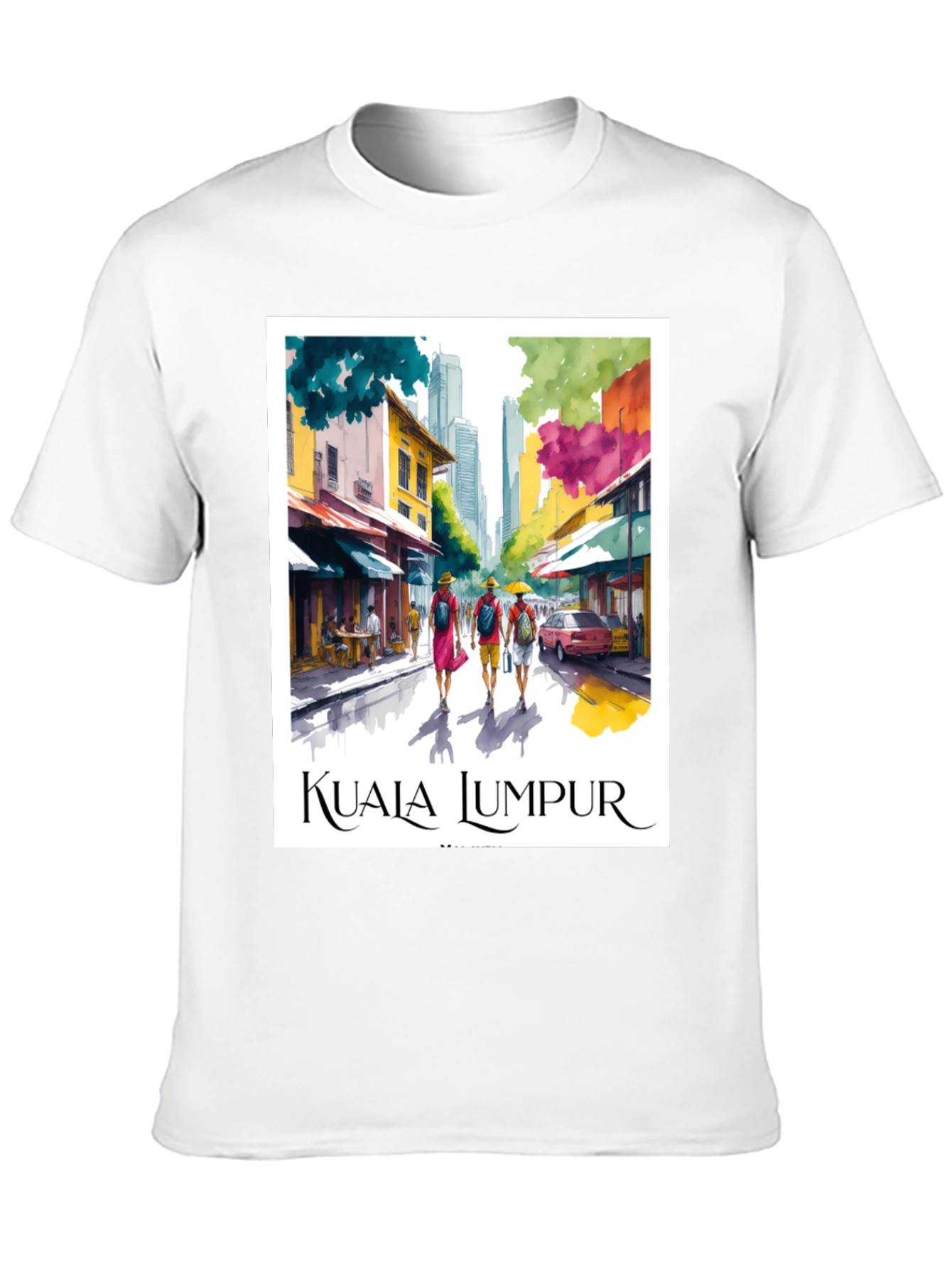 Black Kuala Lumpur Travel T-Shirt view 10