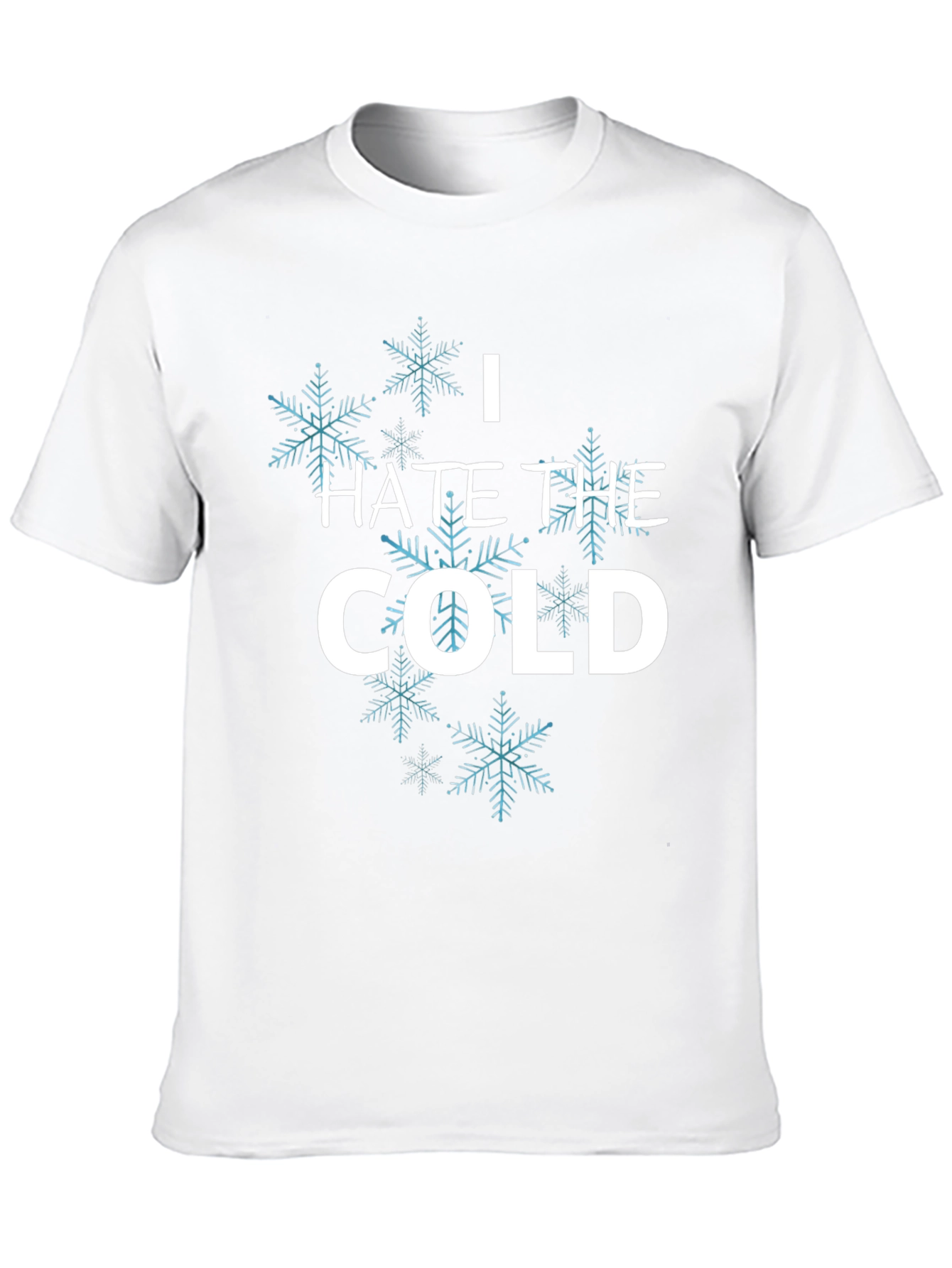 Black I Hate the Cold Snowflake T-Shirt - Unisex Black Tee view 10