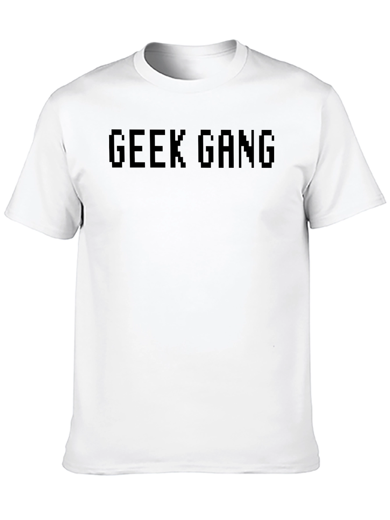 Black Geek Gang Pixel Graphic Black T-Shirt view 10