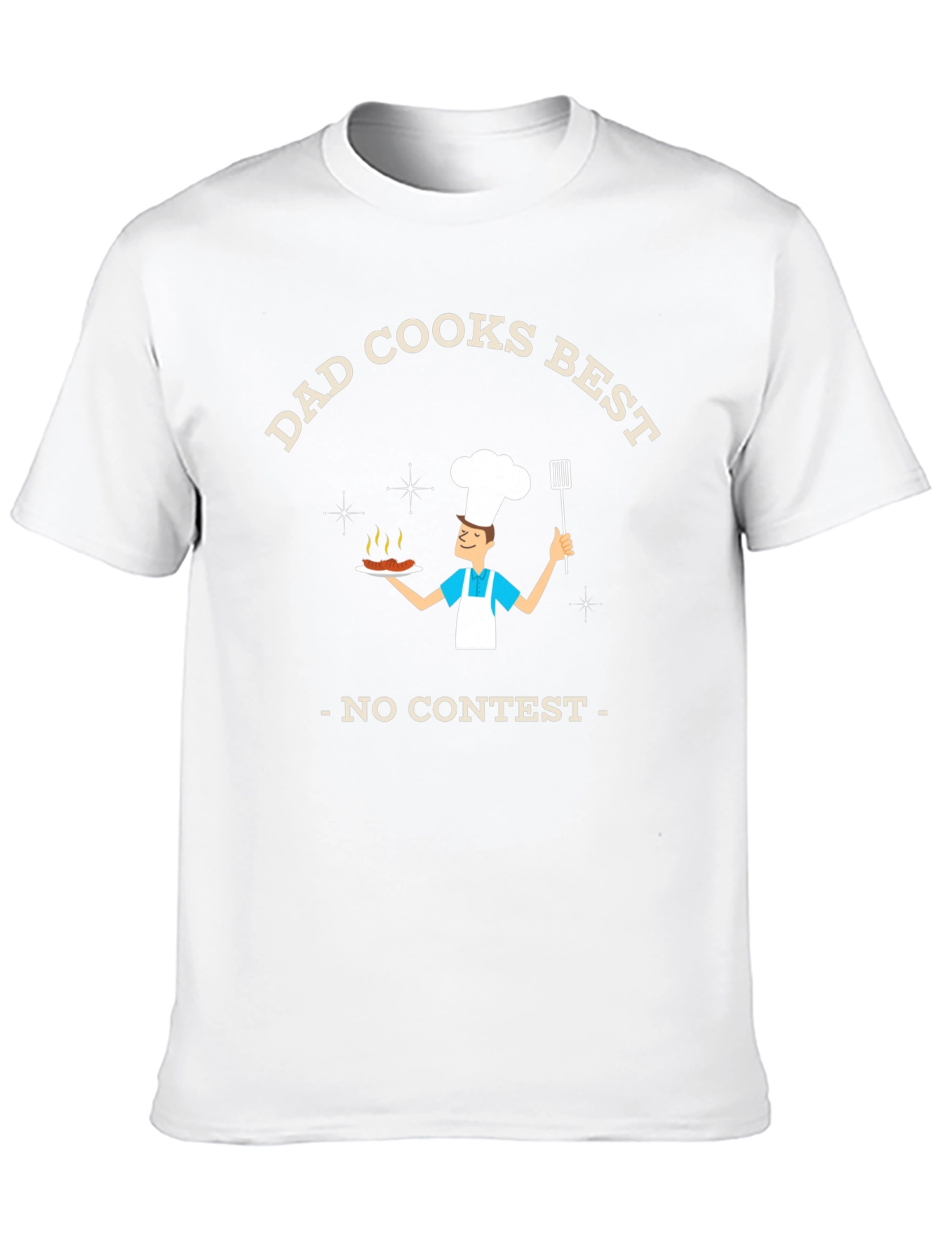 Black Dad Cooks Best T-Shirt - No Contest BBQ Chef Tee view 10