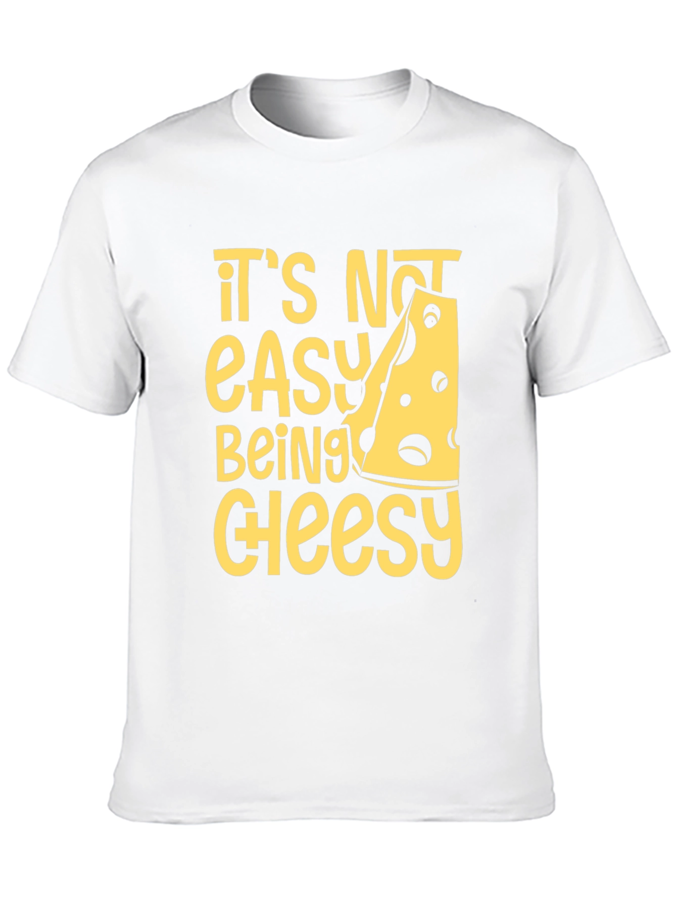Black Cheesy Humor T-Shirt - It's Not Easy Being Cheesy! view 10