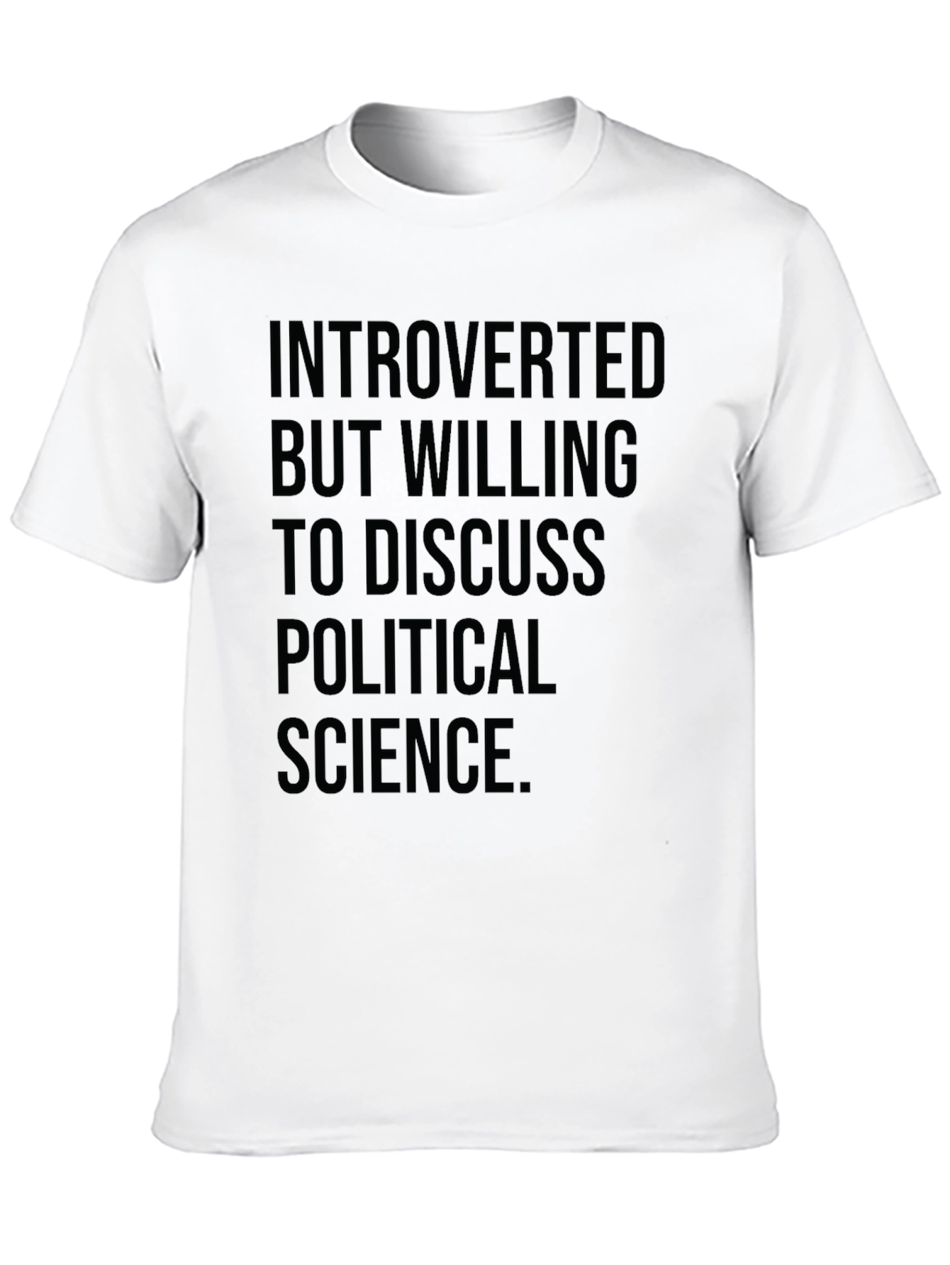 Black Introverted Political Science T-Shirt view 10