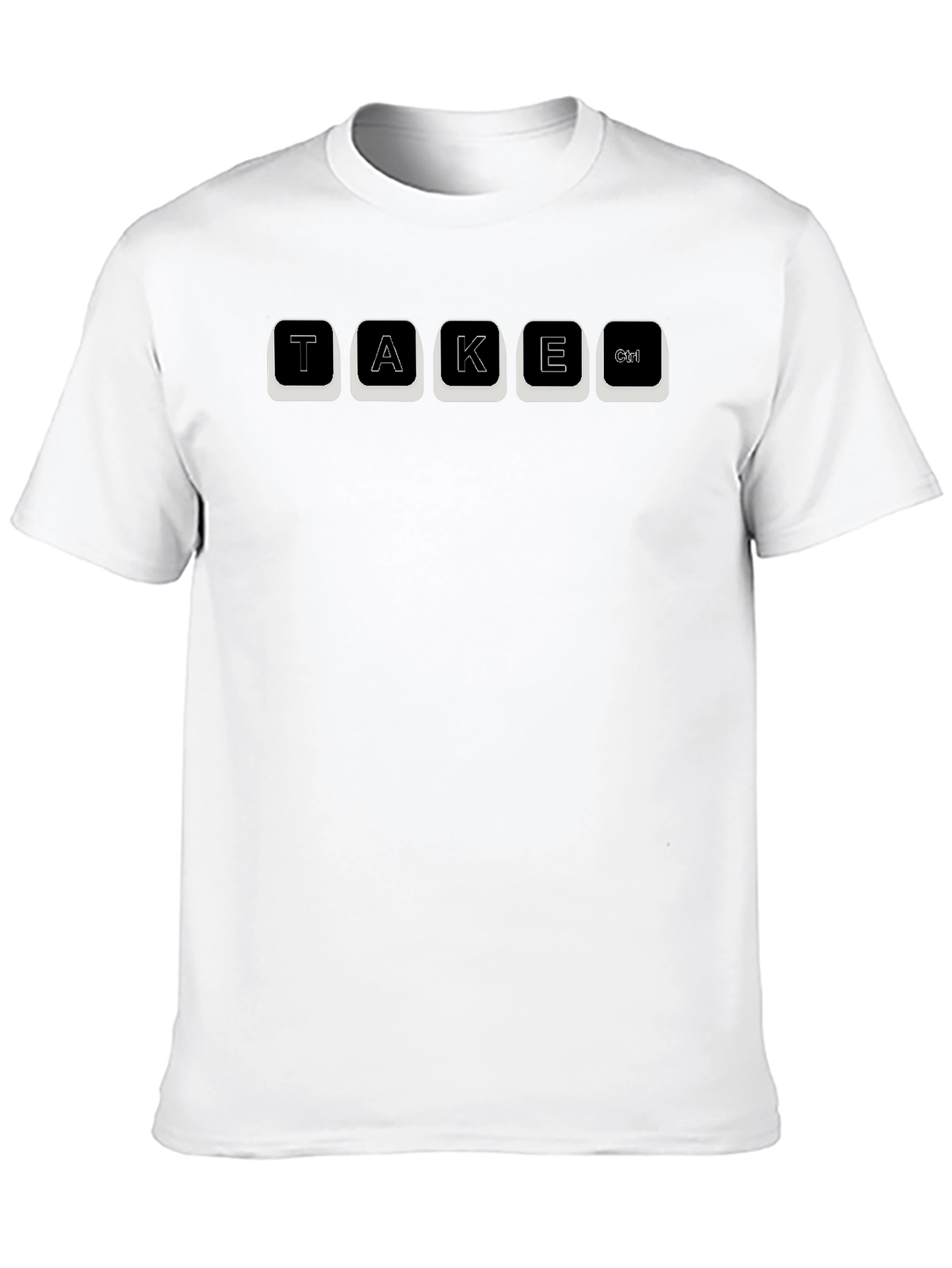 Black Take Control Funny Graphic T-Shirt view 10