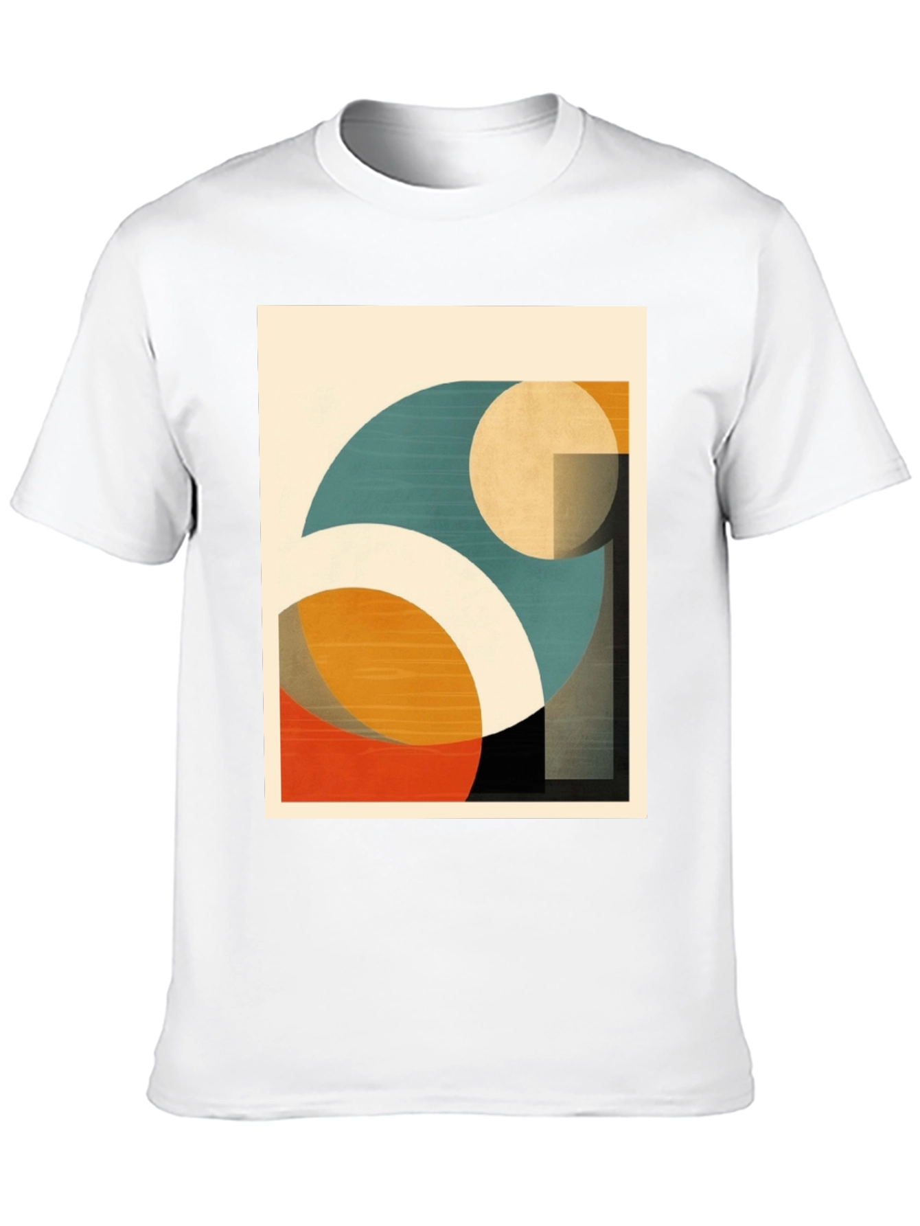 Black Geometric Art T-Shirt: Modern Abstract Design view 10