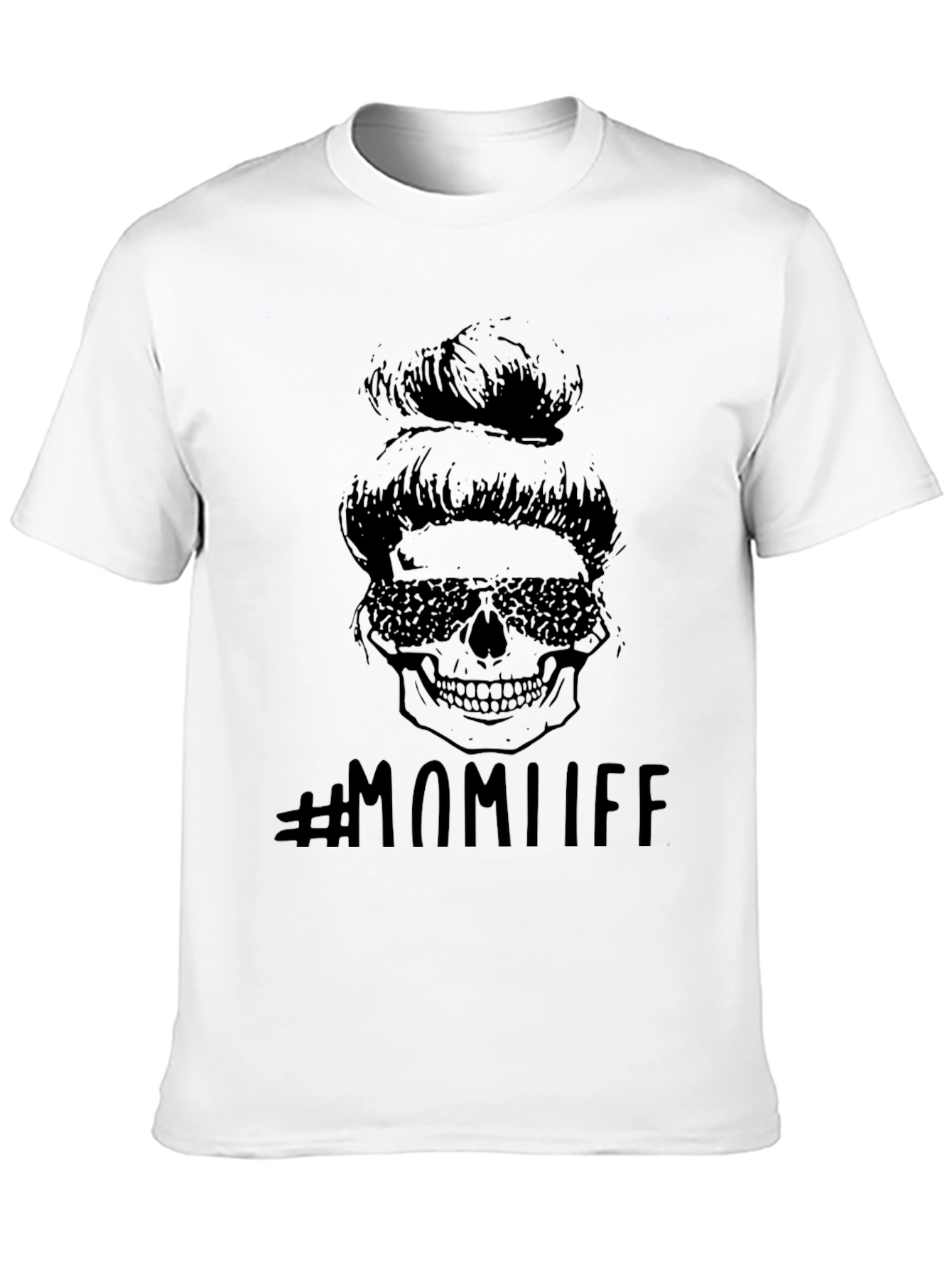 Black Mom Life Skull T-Shirt view 10