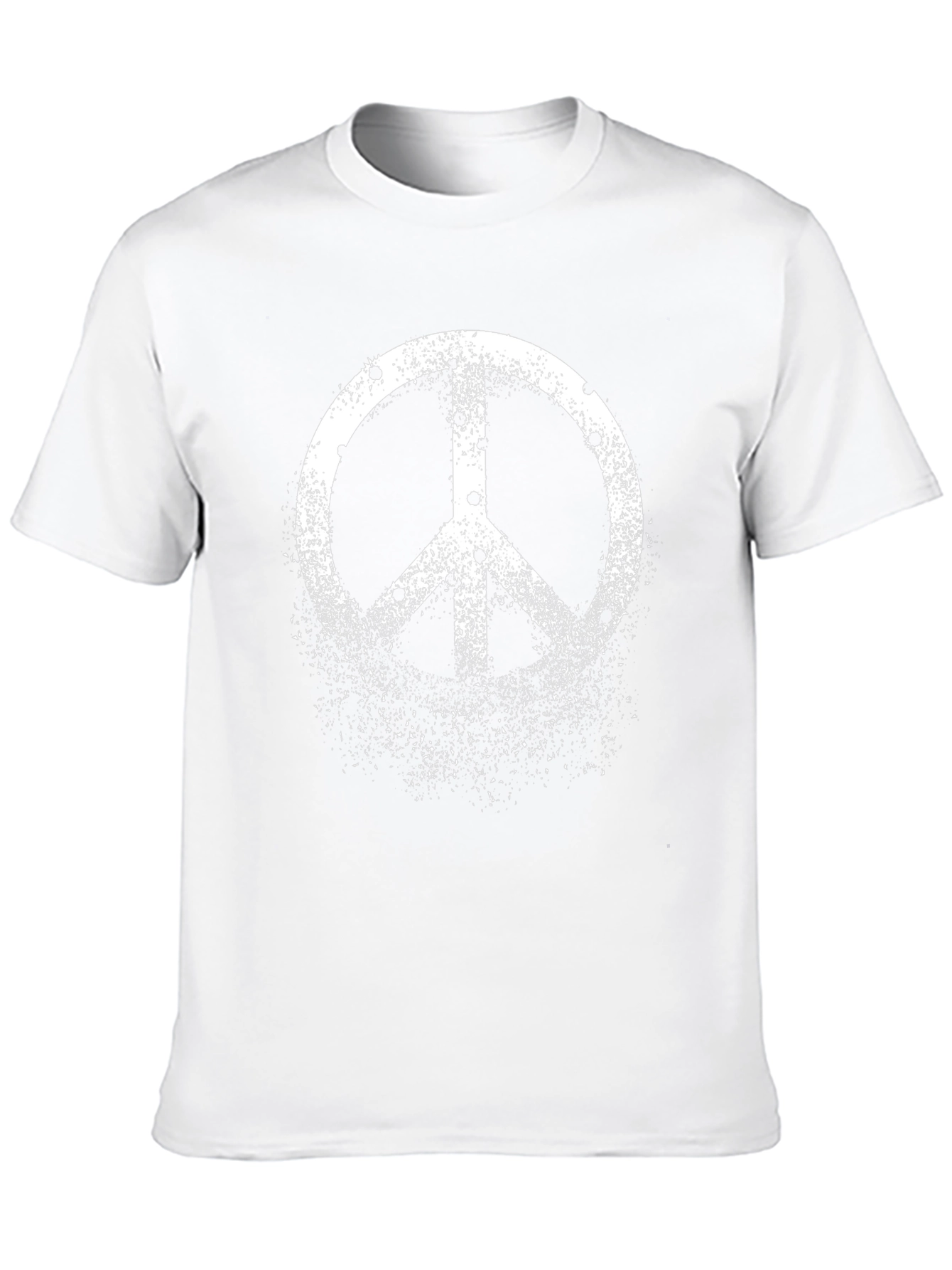 Black Vintage Peace Sign Graphic T-Shirt view 10