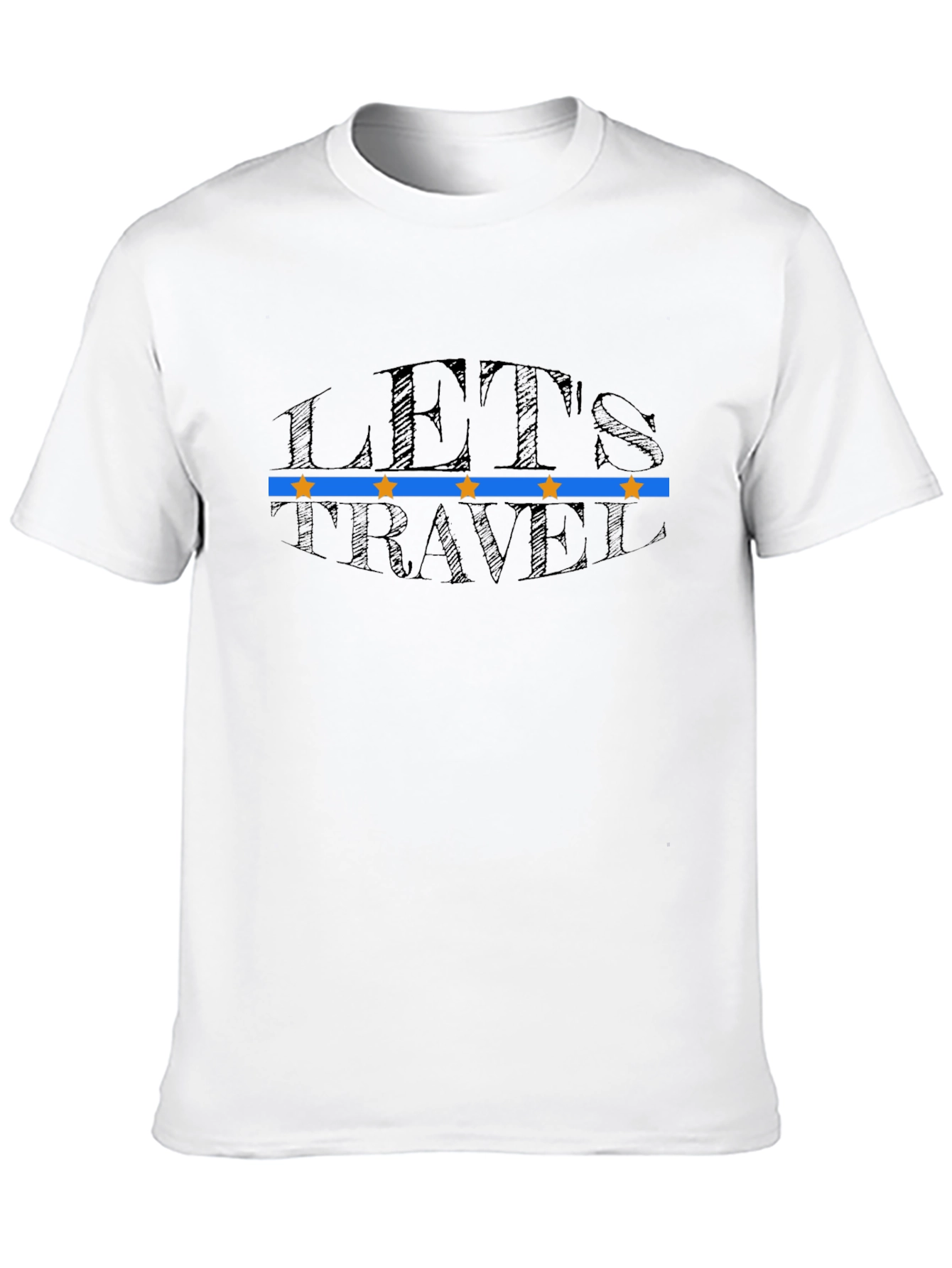 Black Let's Travel Graphic Tee - Black Short Sleeve view 10