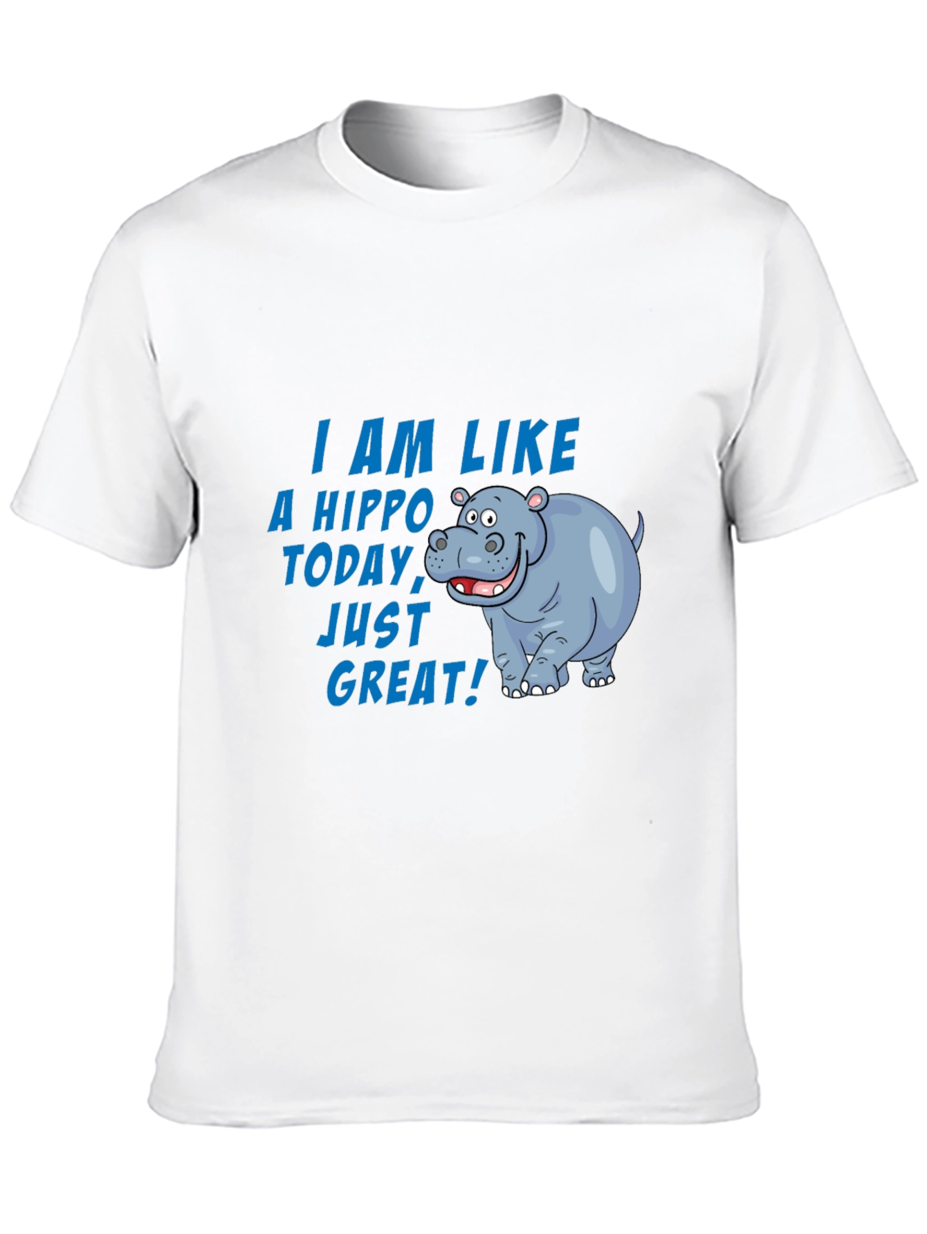 Black Hippo Today T-Shirt - Great Mood Graphic Tee view 10