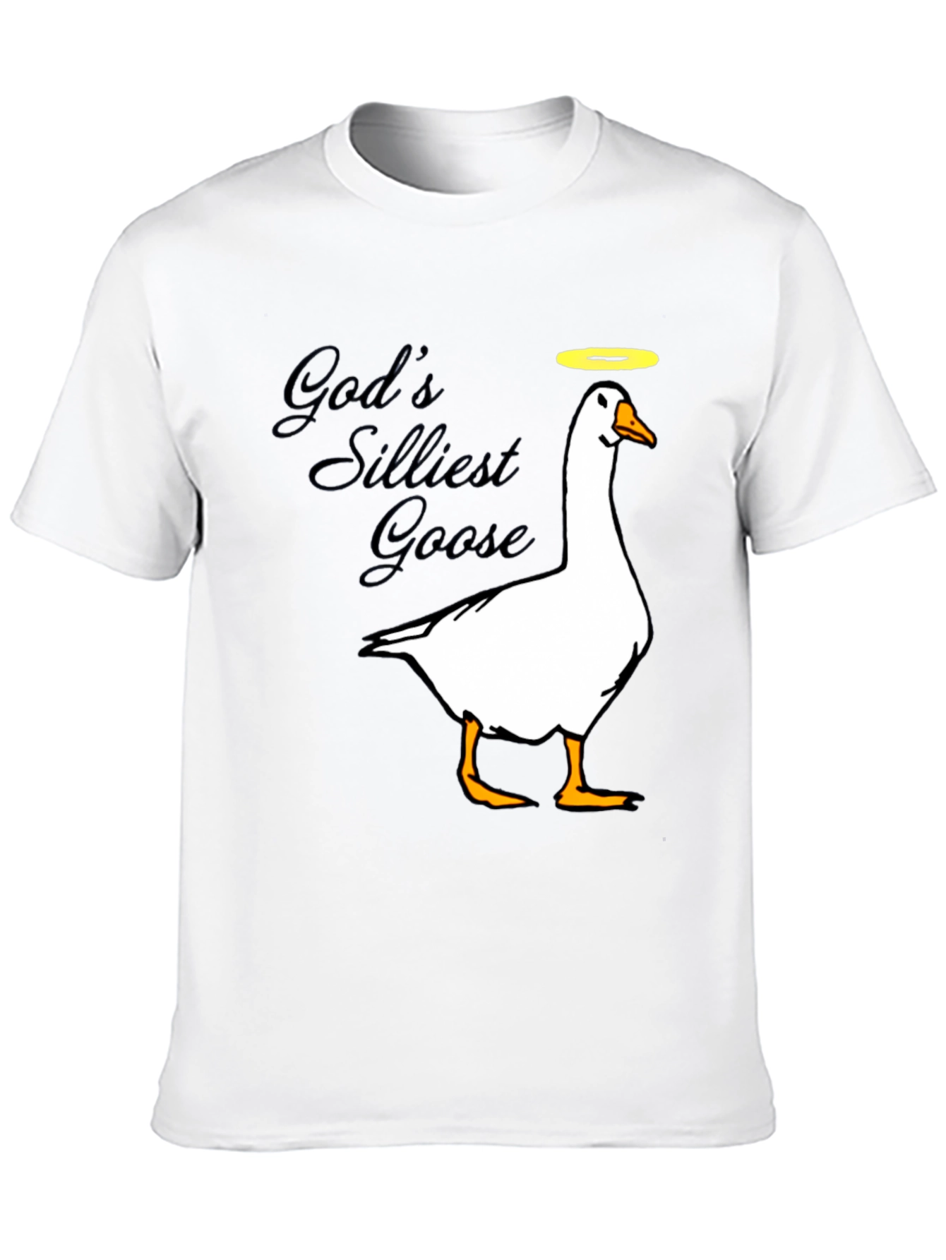 Black God's Silliest Goose Black Graphic T-Shirt view 10