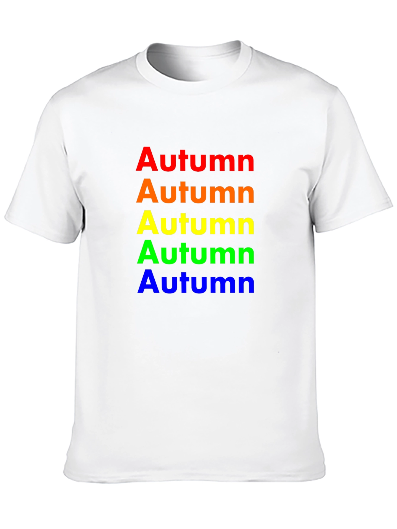 Black Rainbow Autumn T-Shirt - Soft Cotton Crew Neck Tee view 10