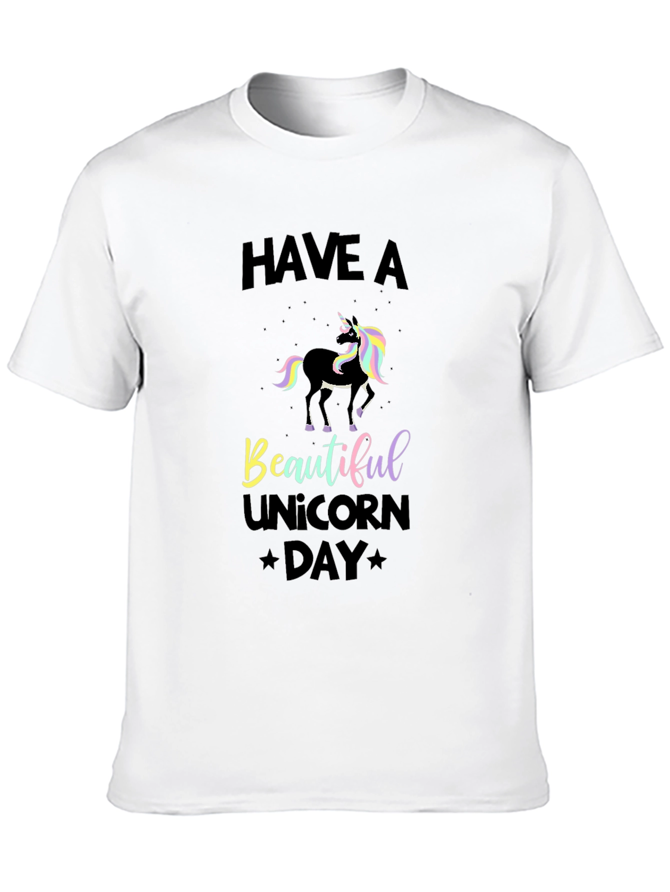Black Unicorn Day Black T-Shirt view 10