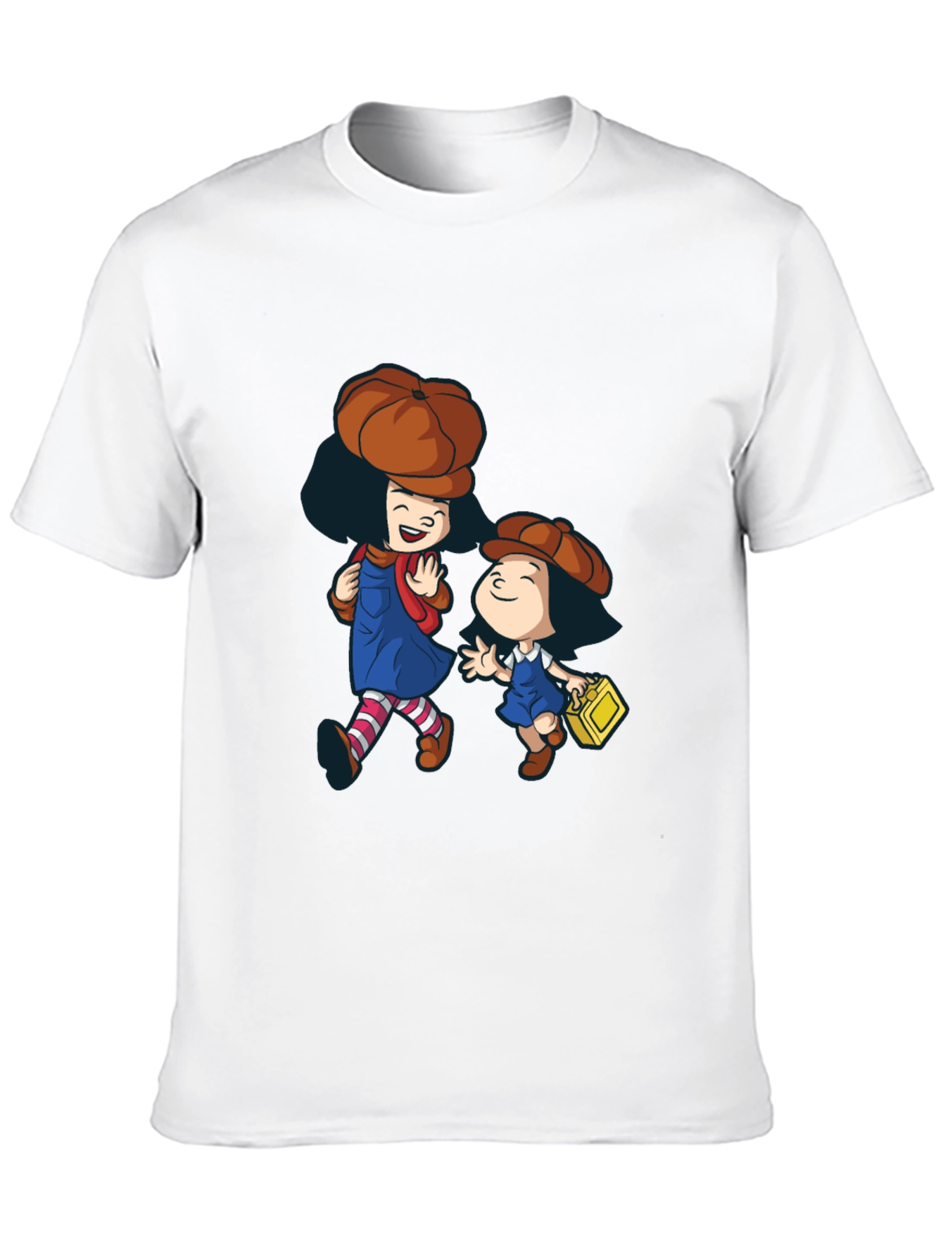 Black Cartoon Character Graphic Print Black T-Shirt view 10
