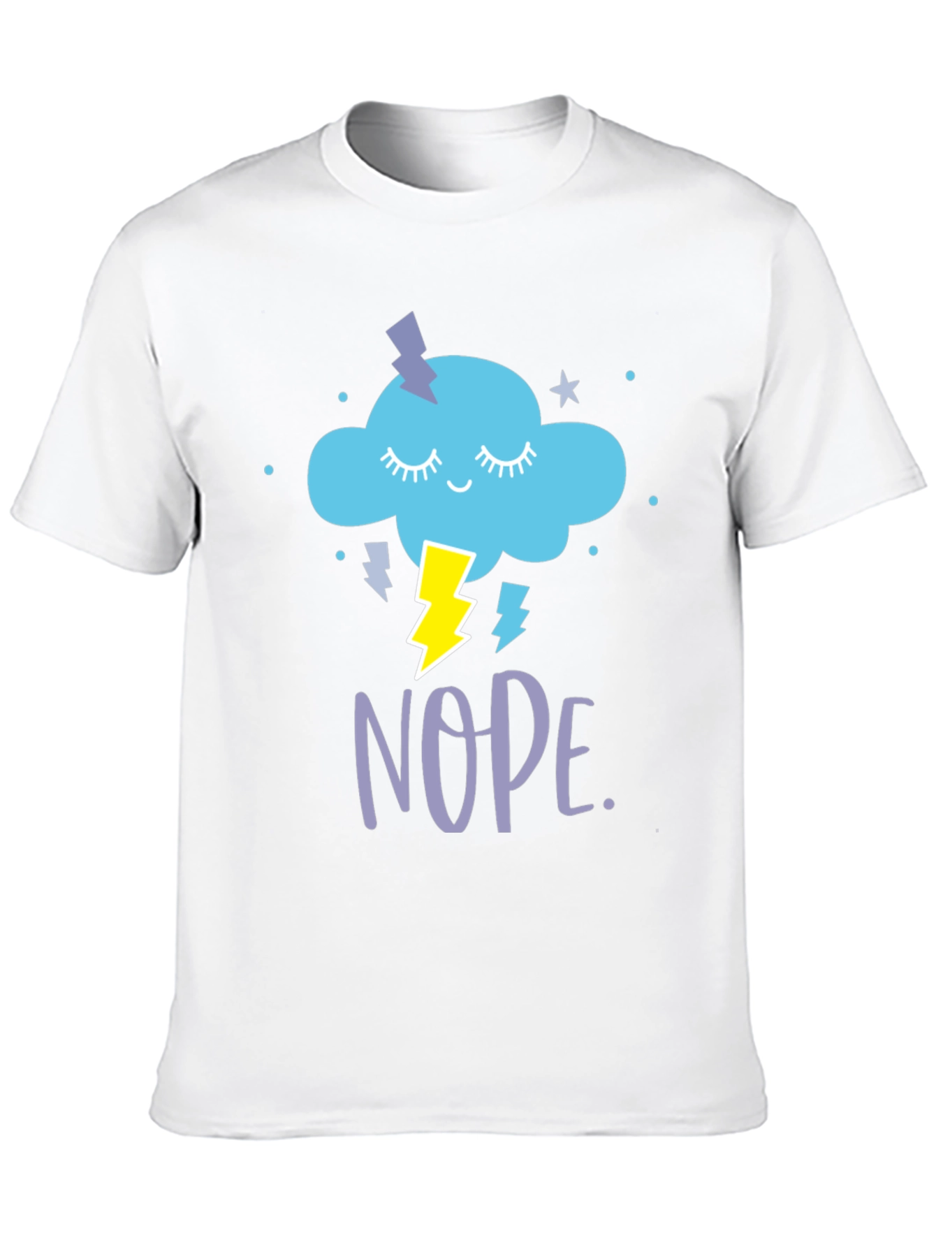 Black Nope Cloud T-Shirt - Funny Graphic Tee view 10