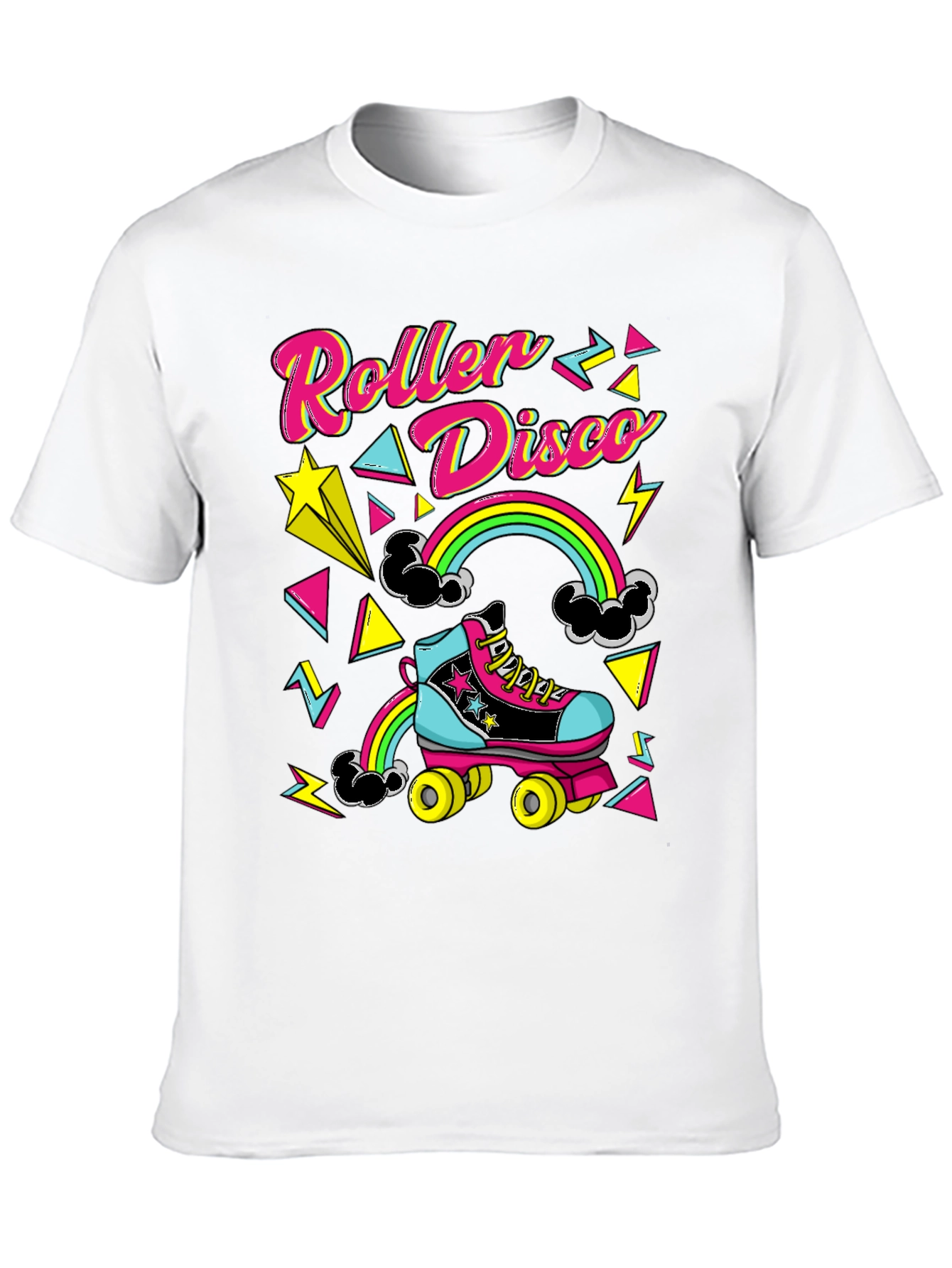 Black Retro Roller Disco T-Shirt - 80s Style view 10