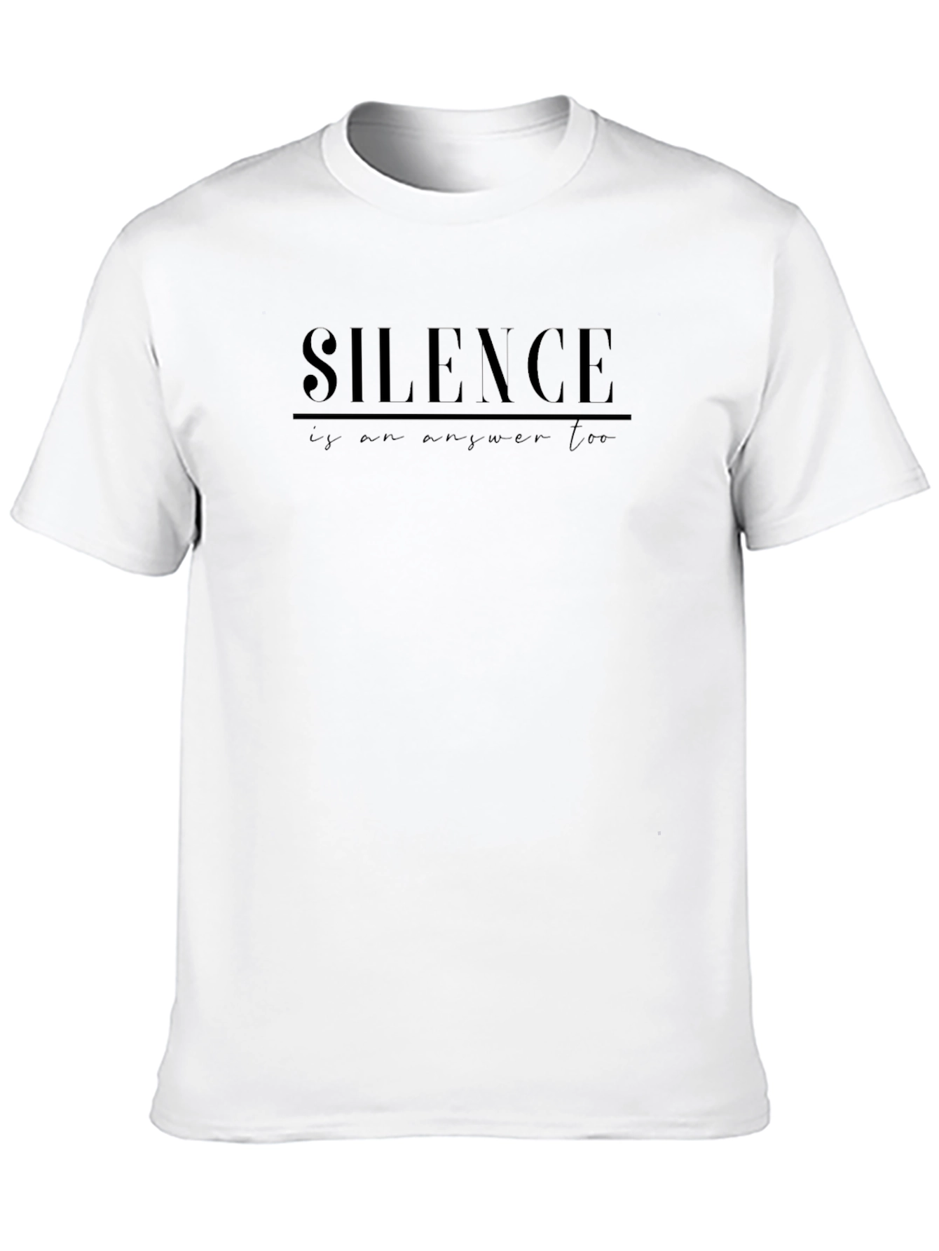 Black Silence is an Answer T-Shirt view 10