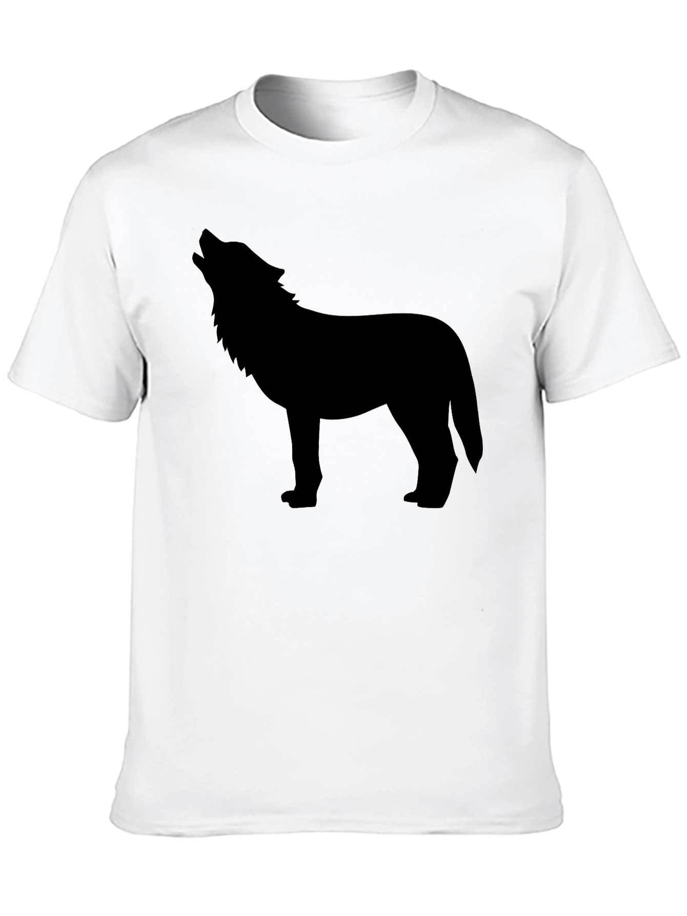 Black Wolf Silhouette Black Graphic Tee view 10