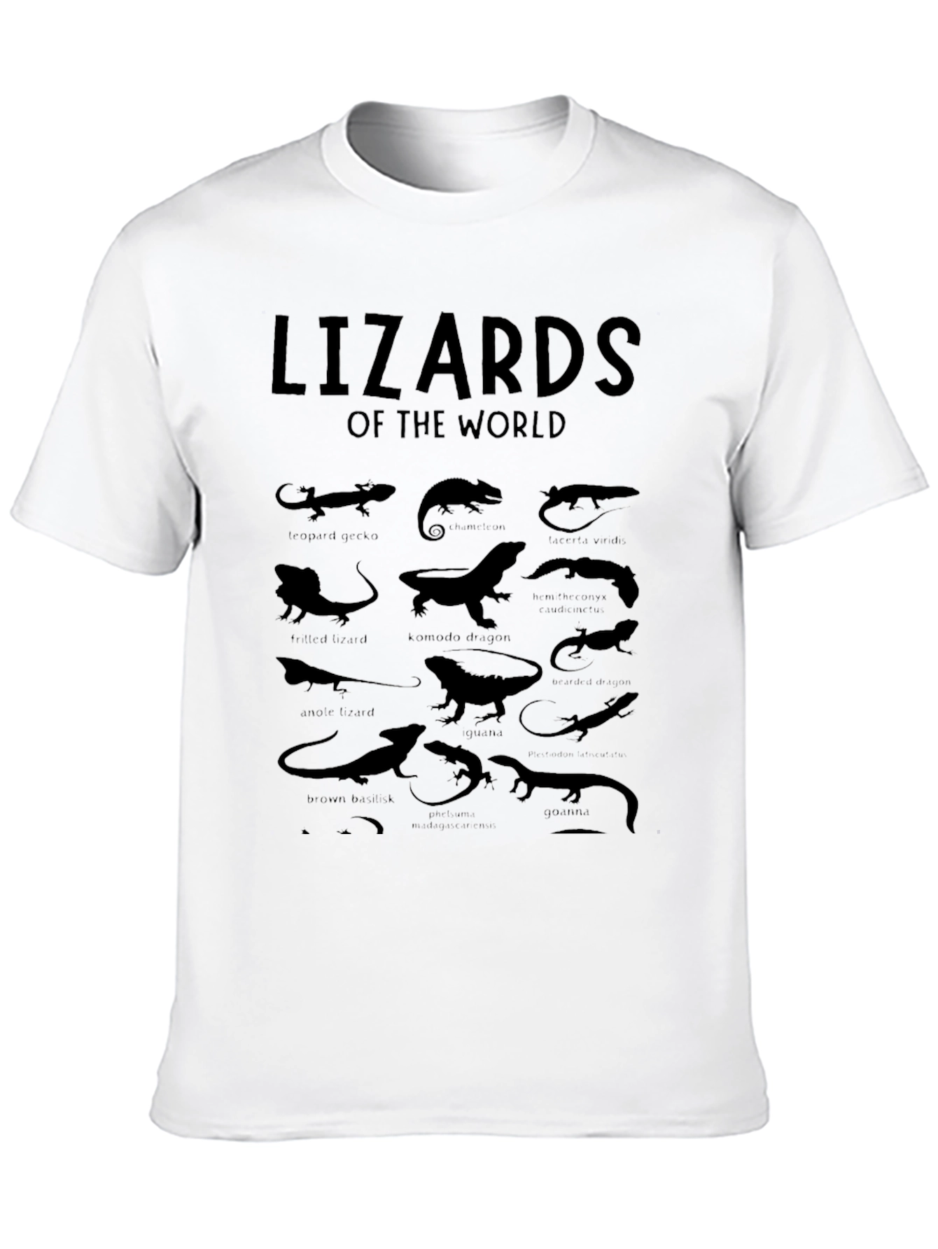Black Lizards of the World Graphic T-Shirt view 10