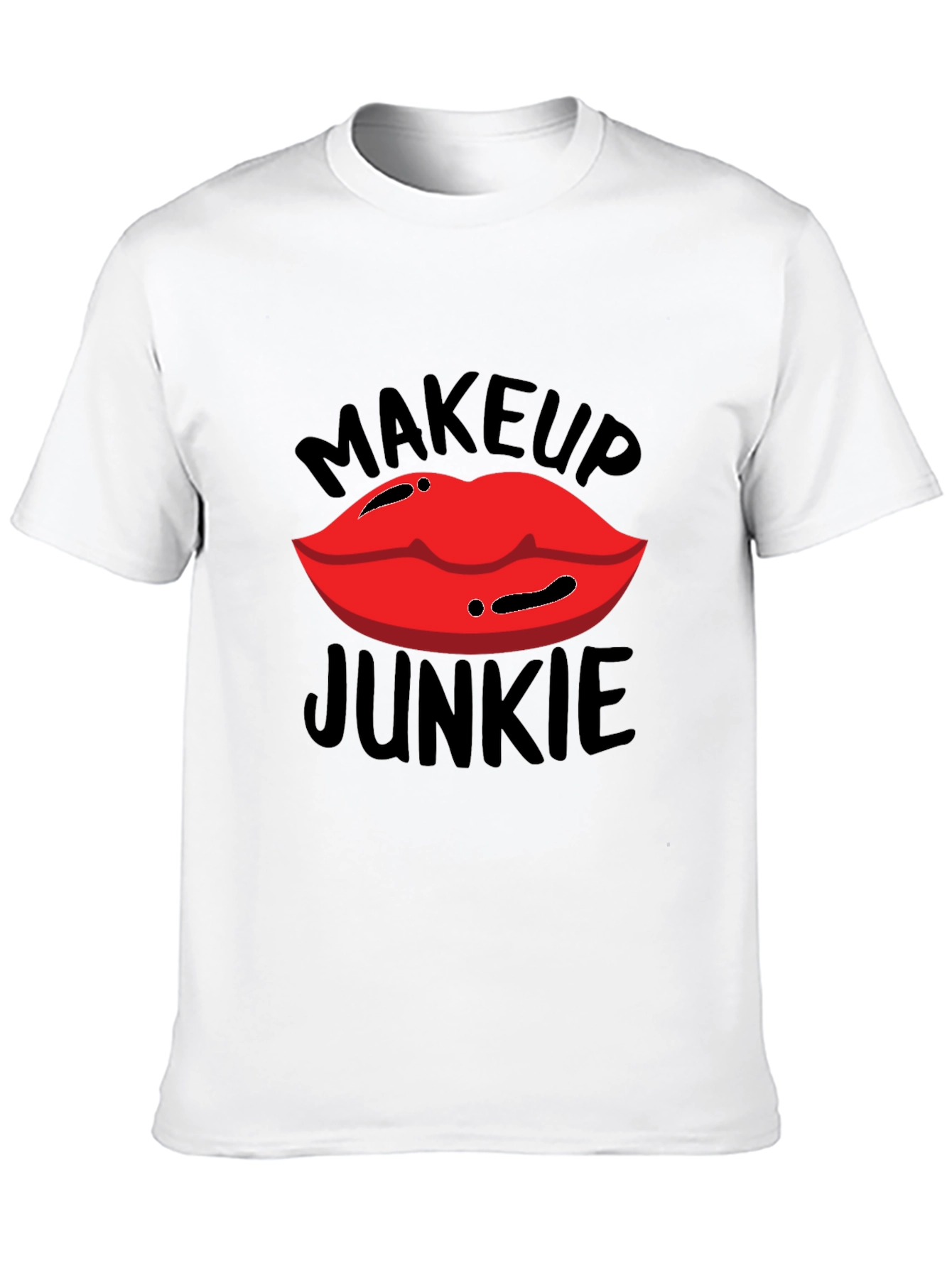 Black Makeup Junkie Graphic T-Shirt view 10