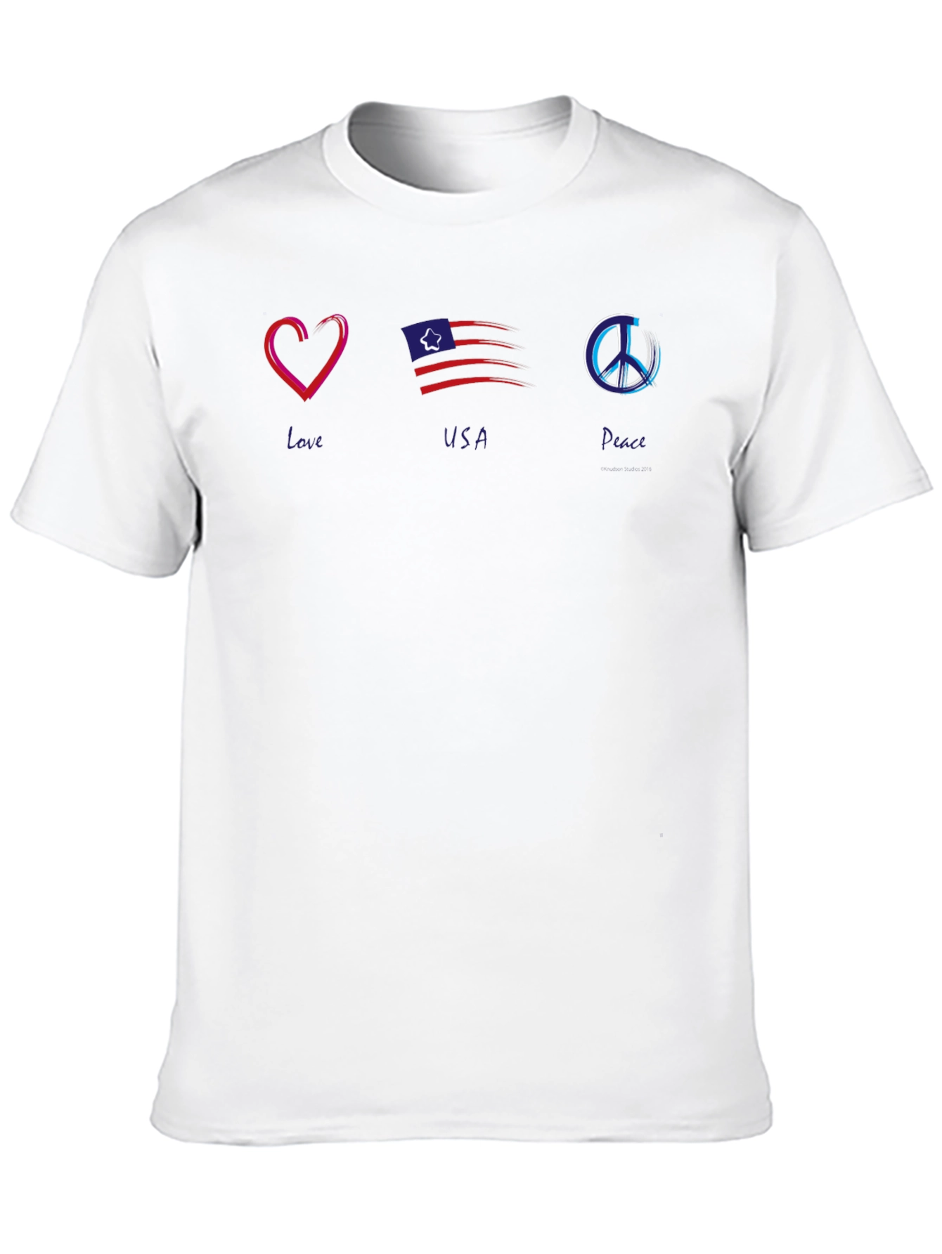 Black Love USA Peace Graphic T-Shirt view 10