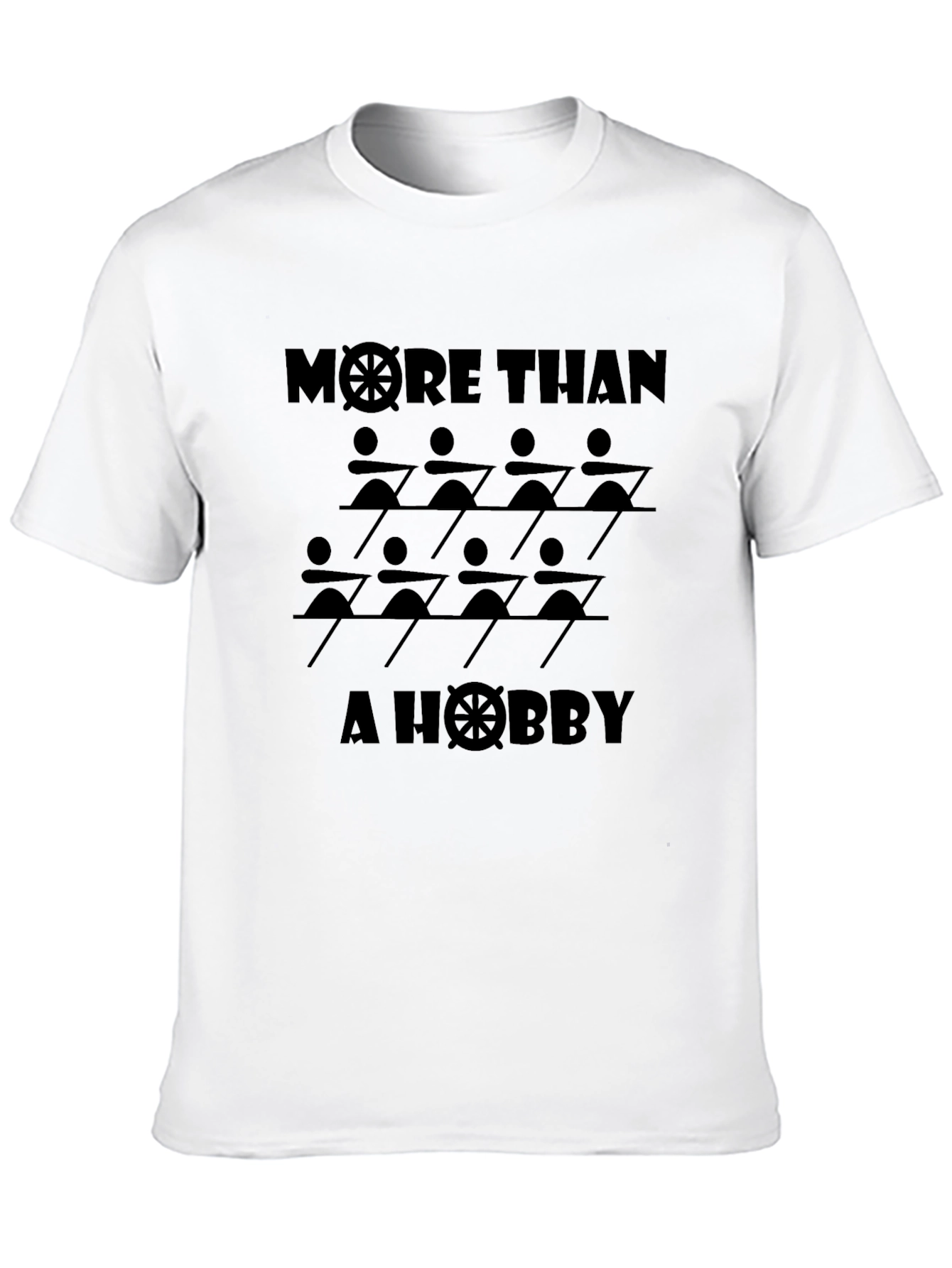 Black Rowing T-Shirt - More Than A Hobby Crew Tee view 10