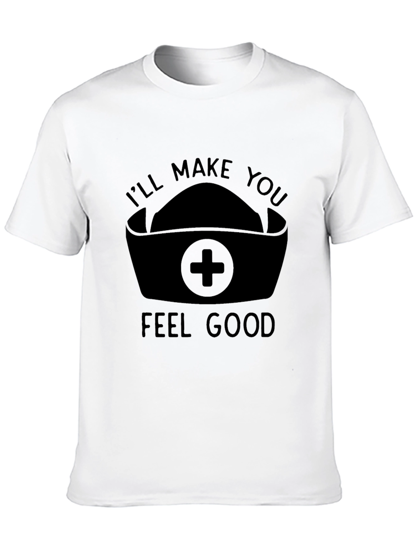 Black Nurse Humor Graphic T-Shirt - I'll Make You Feel Good view 10