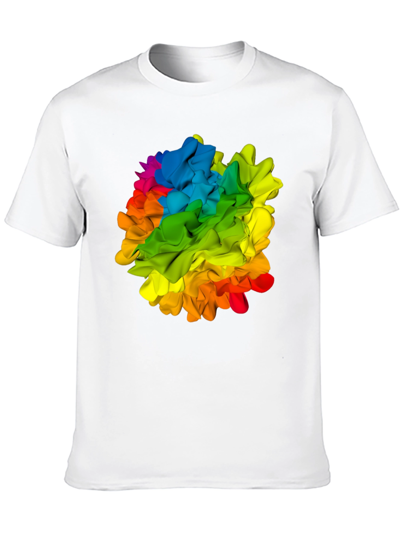 Black Rainbow Swirl Graphic Tee - Colorful Abstract Design view 10