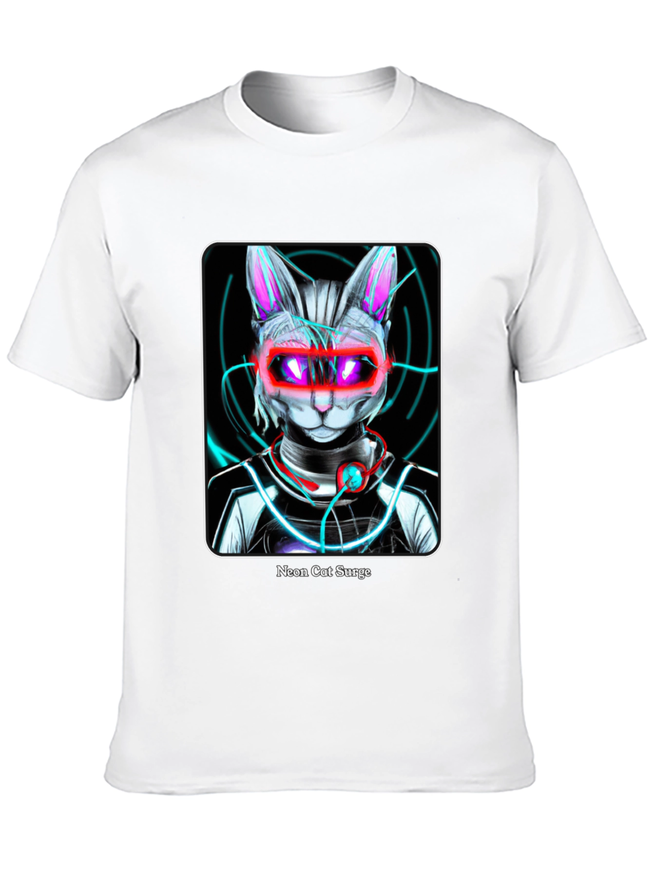 Neon Cat Surge Graphic T-Shirt - 10