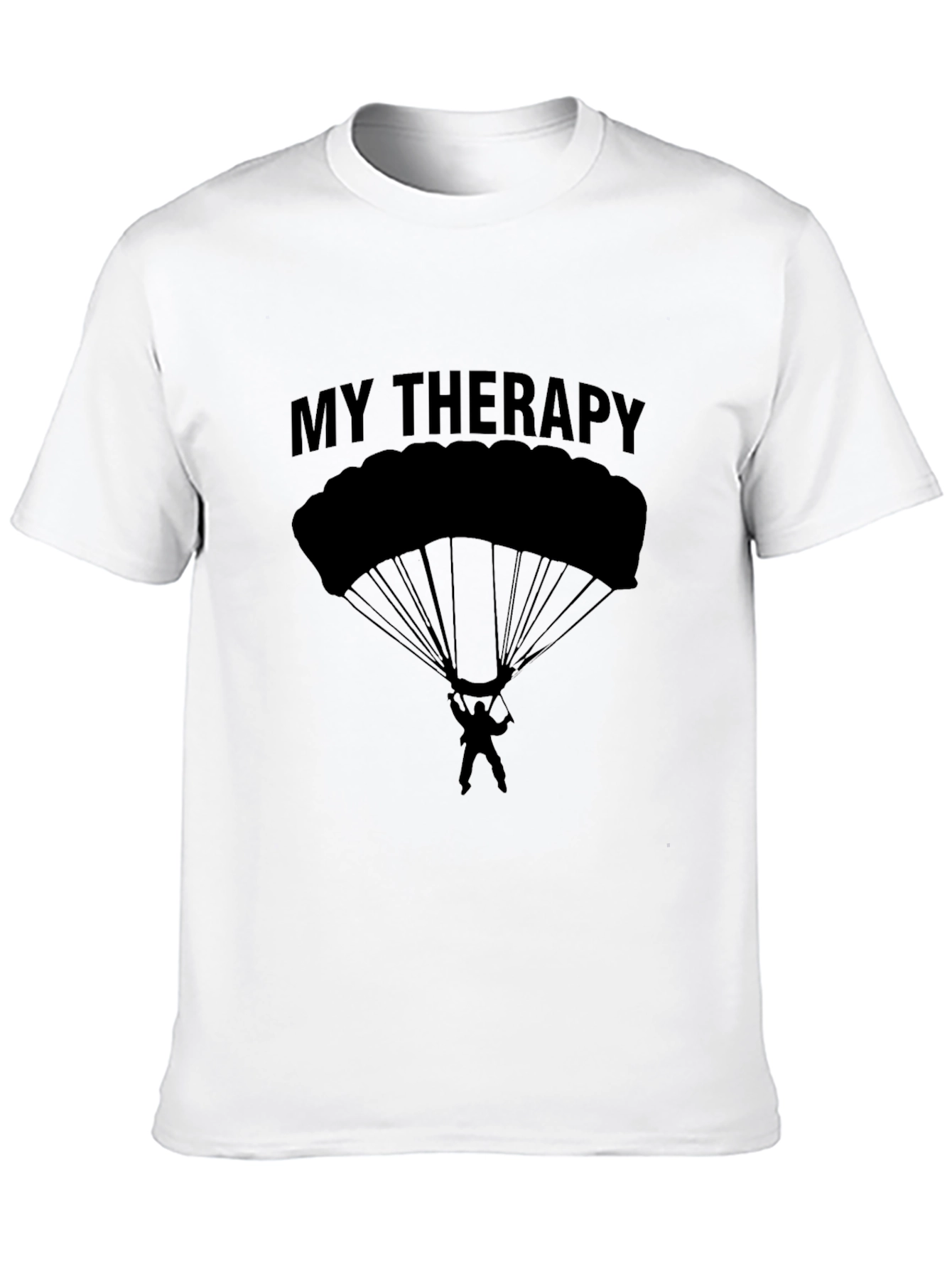 Black My Therapy Parachute T-Shirt view 10