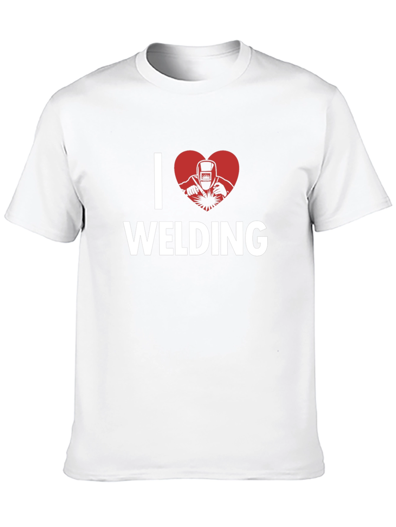Black I Love Welding Graphic T-Shirt - Black Cotton Tee view 10