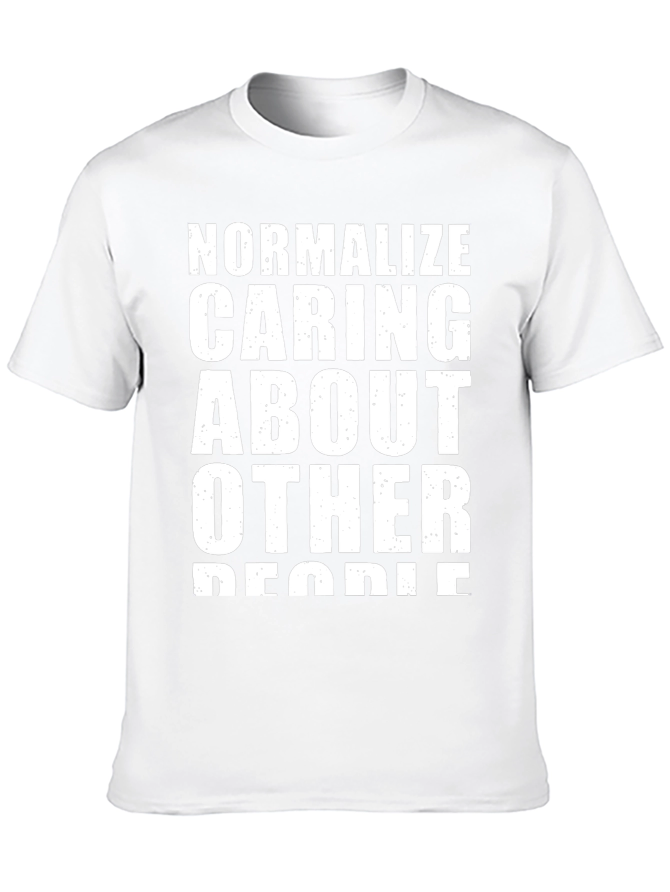 Black Normalize Caring About Other People T-Shirt view 10
