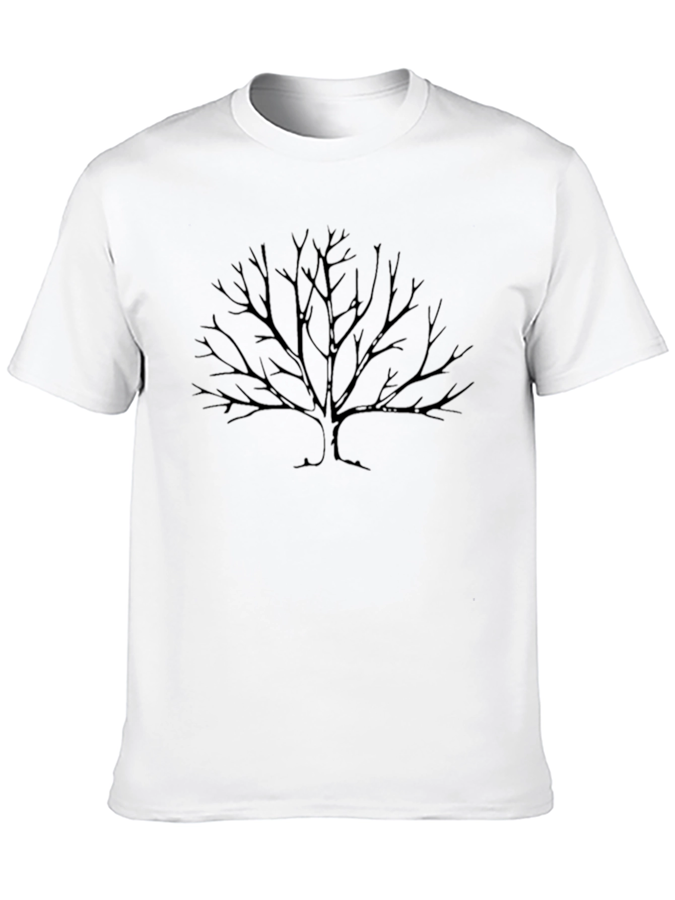 Black Men's Black Tree Graphic T-Shirt view 10