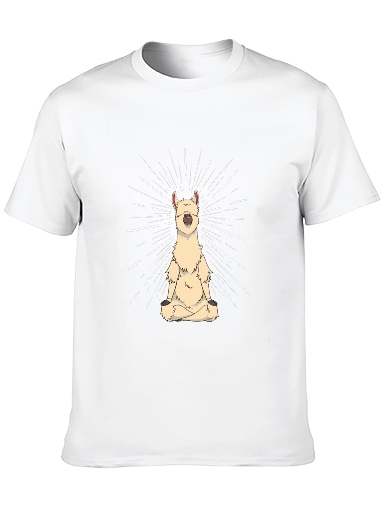 Black Zen Llama Meditation T-Shirt - Black view 10