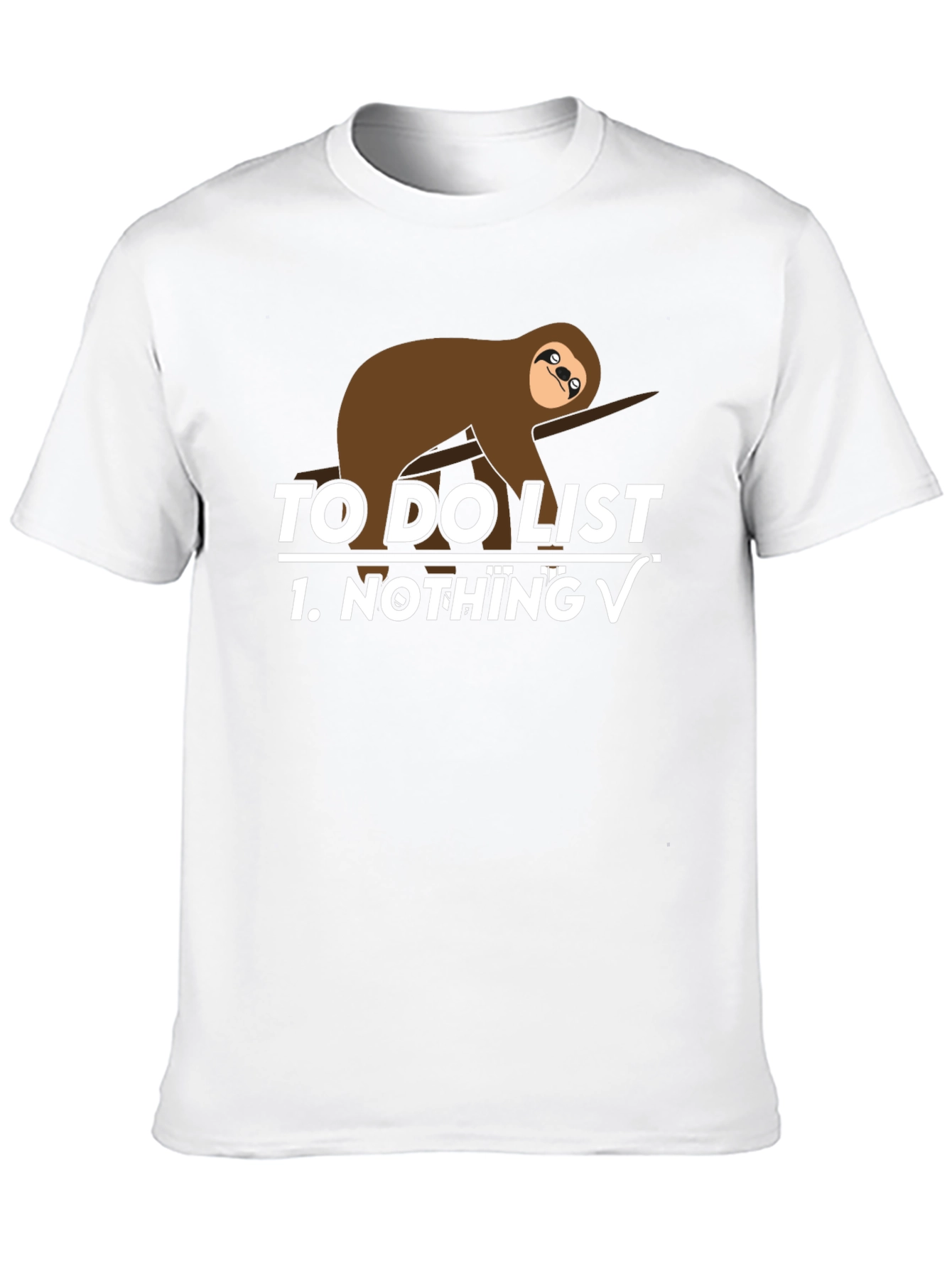 Black Sloth To-Do List Funny Graphic Tee view 10