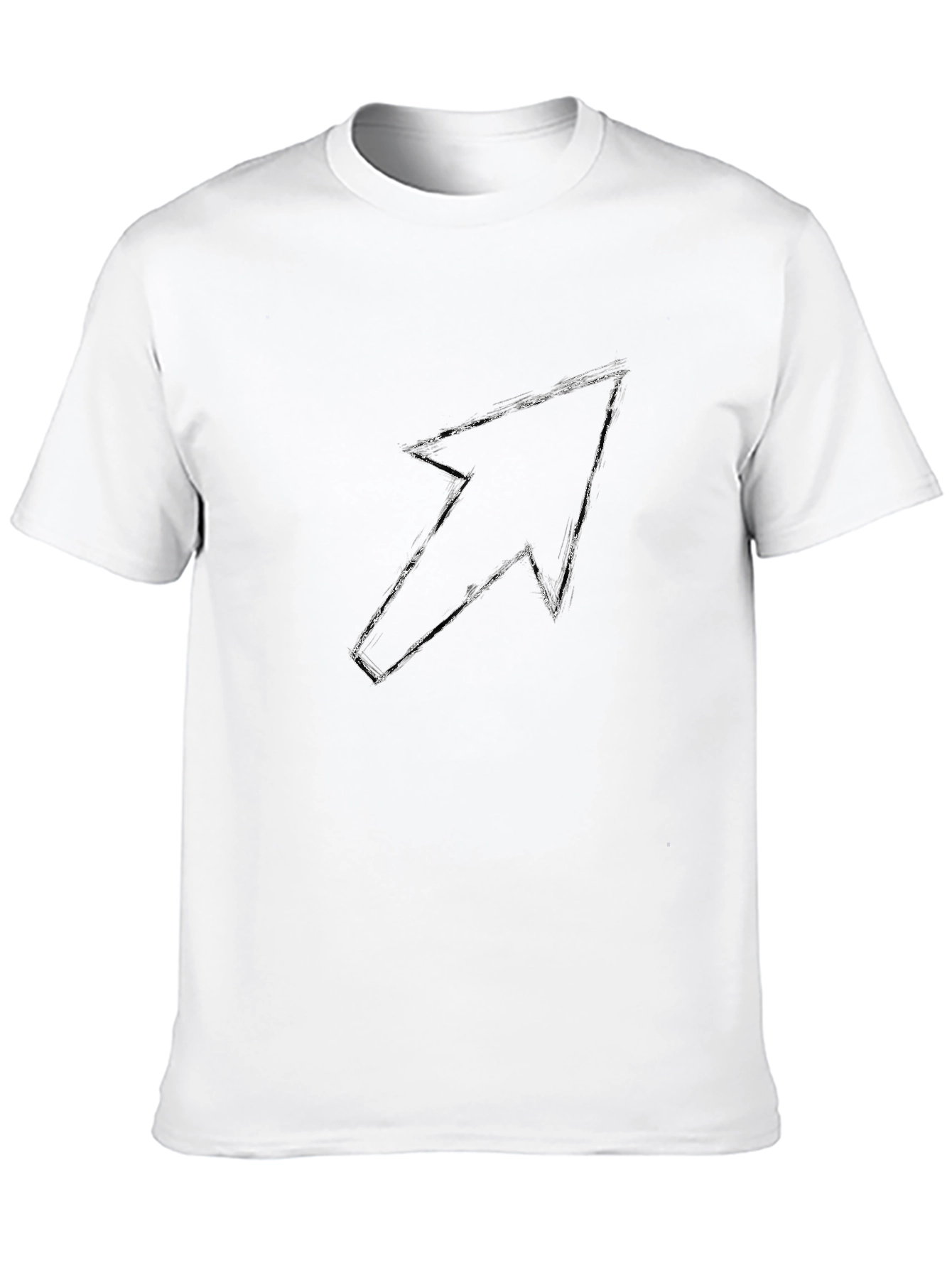 Black Black T-Shirt with Upward Arrow Graphic view 10