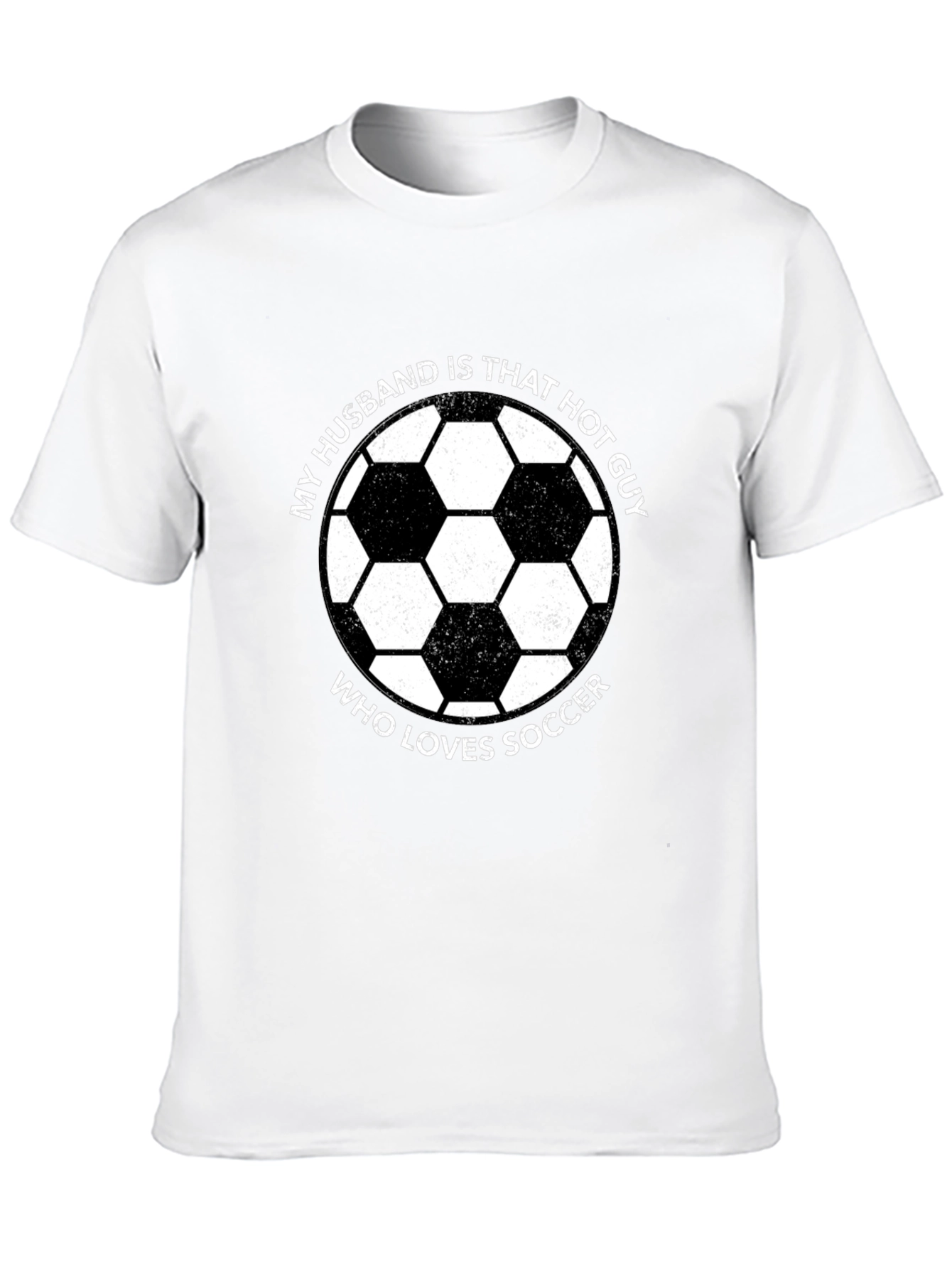 Black Funny Soccer Husband Graphic T-Shirt  view 10