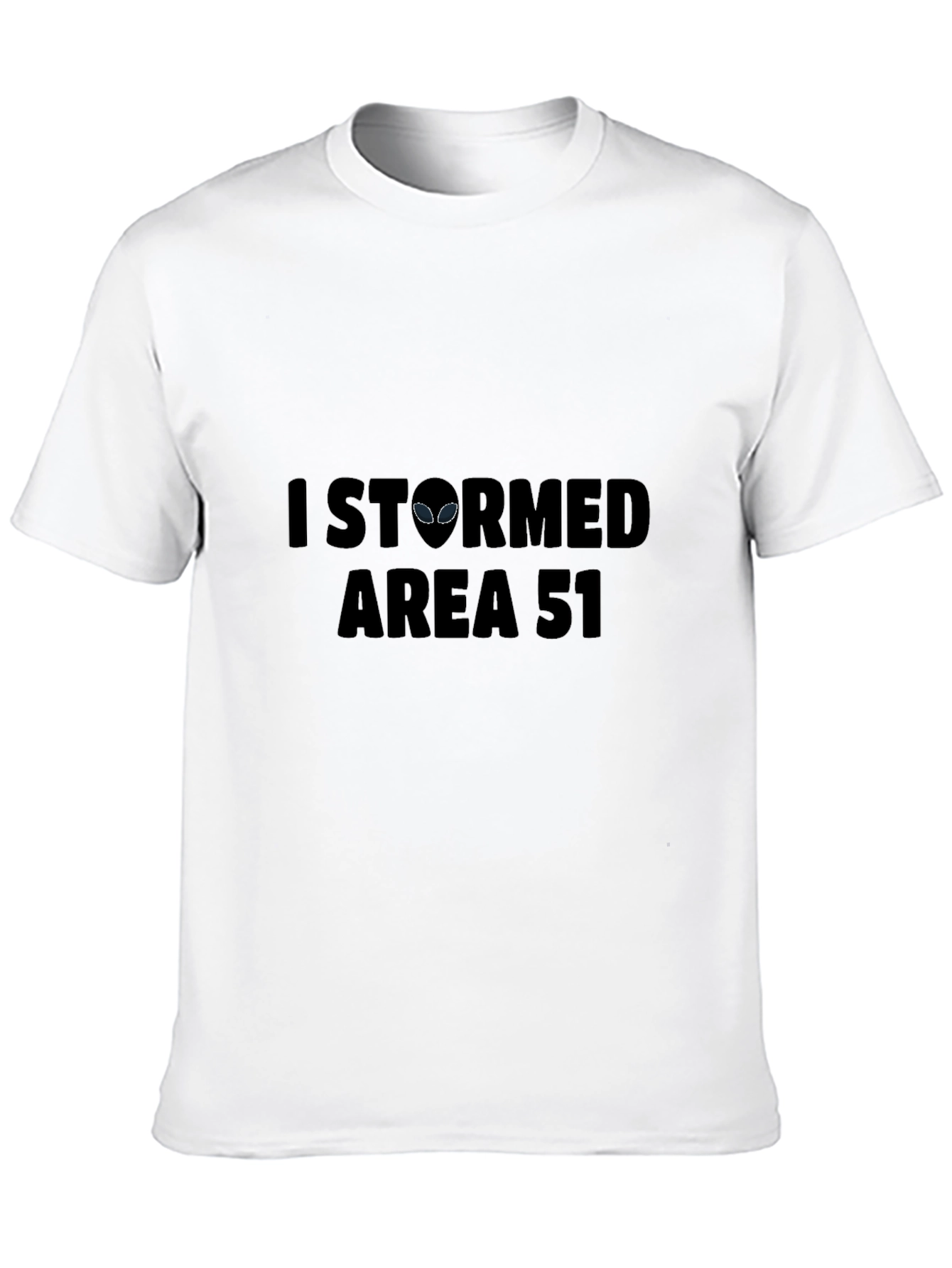 Black I Stormed Area 51 Graphic Tee - Black Cotton Blend view 10