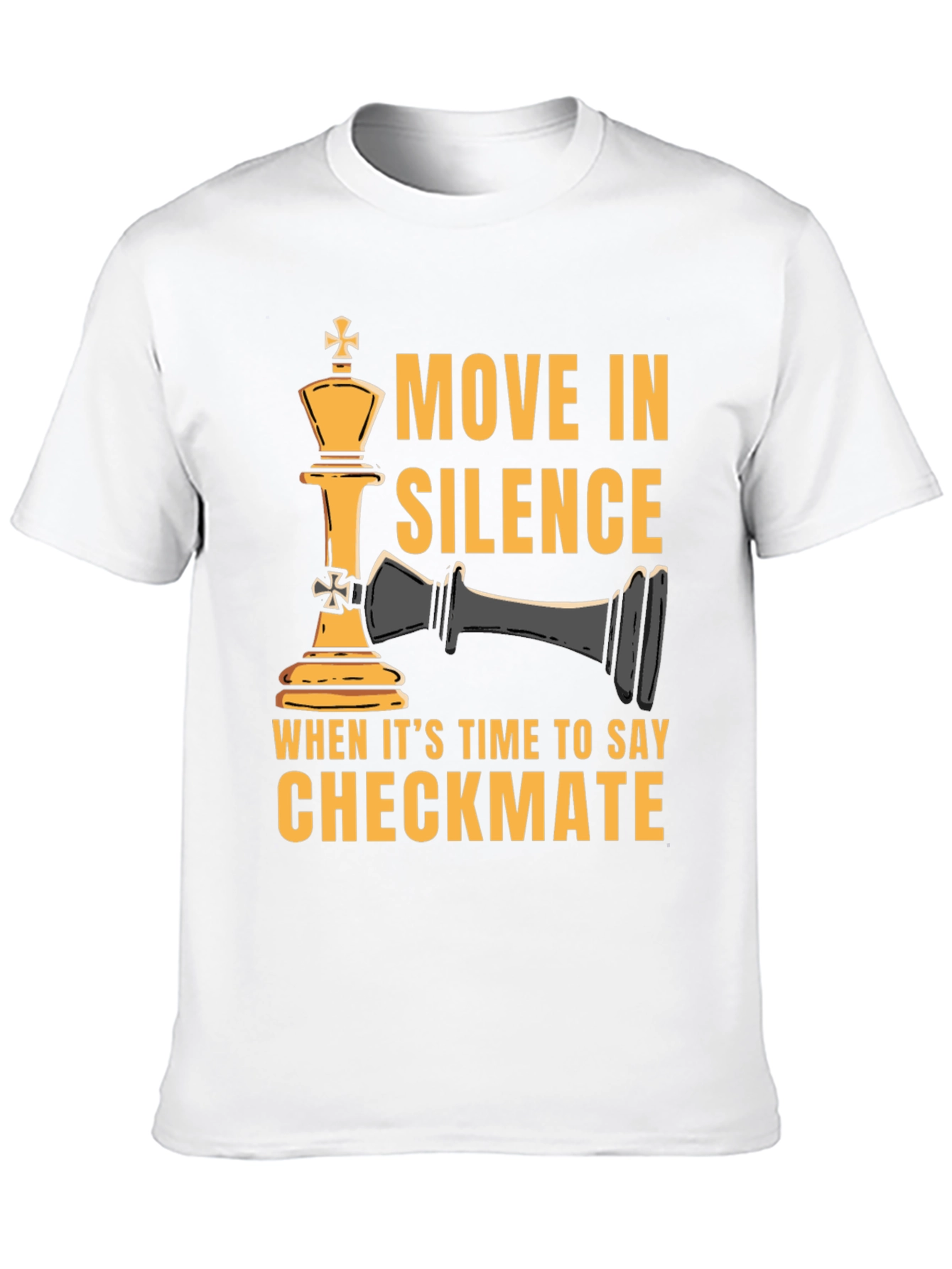 Black Move In Silence Chess Graphic T-Shirt view 10