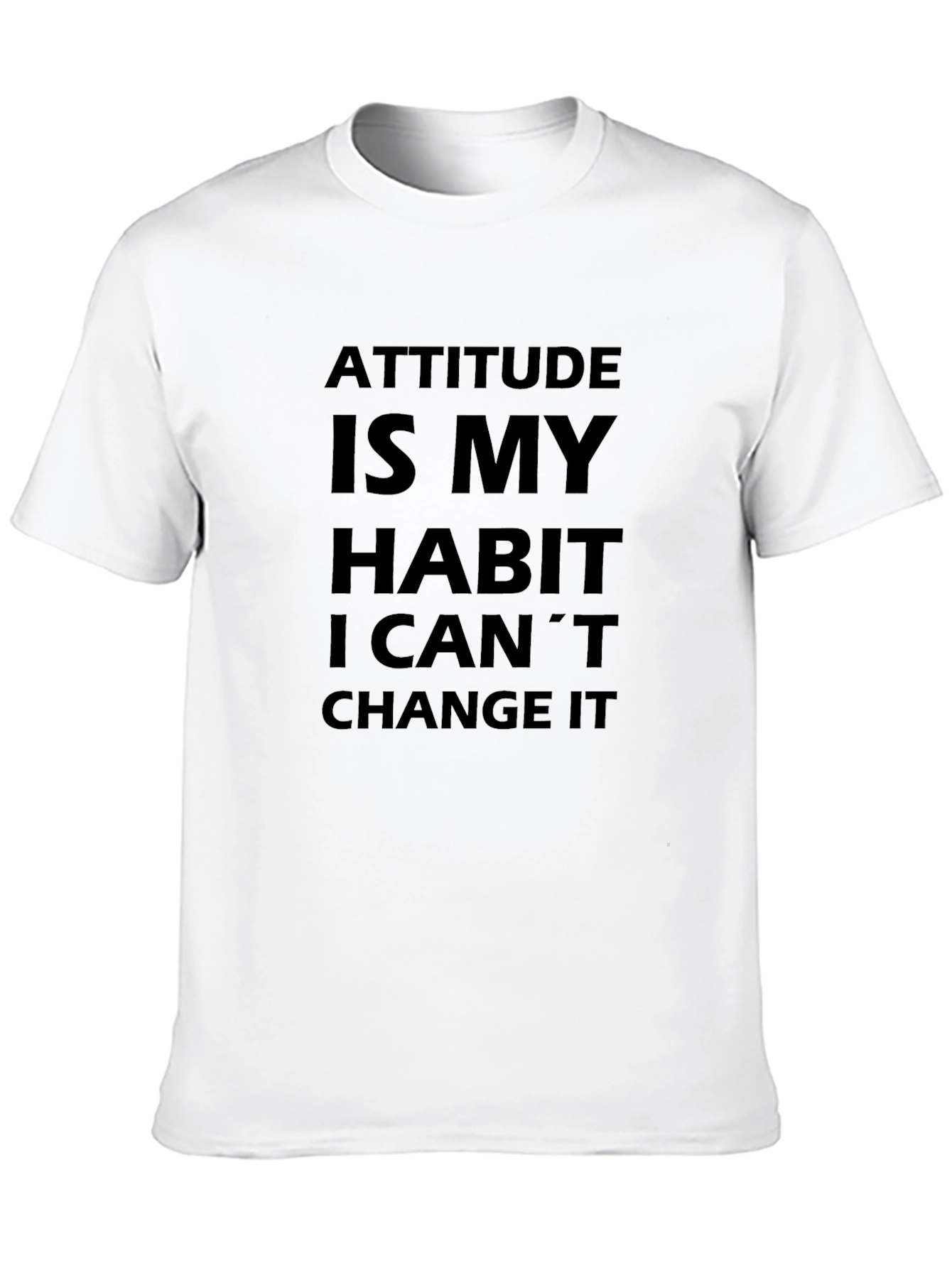 Black Attitude Habit Tee - Slogan T-Shirt view 10