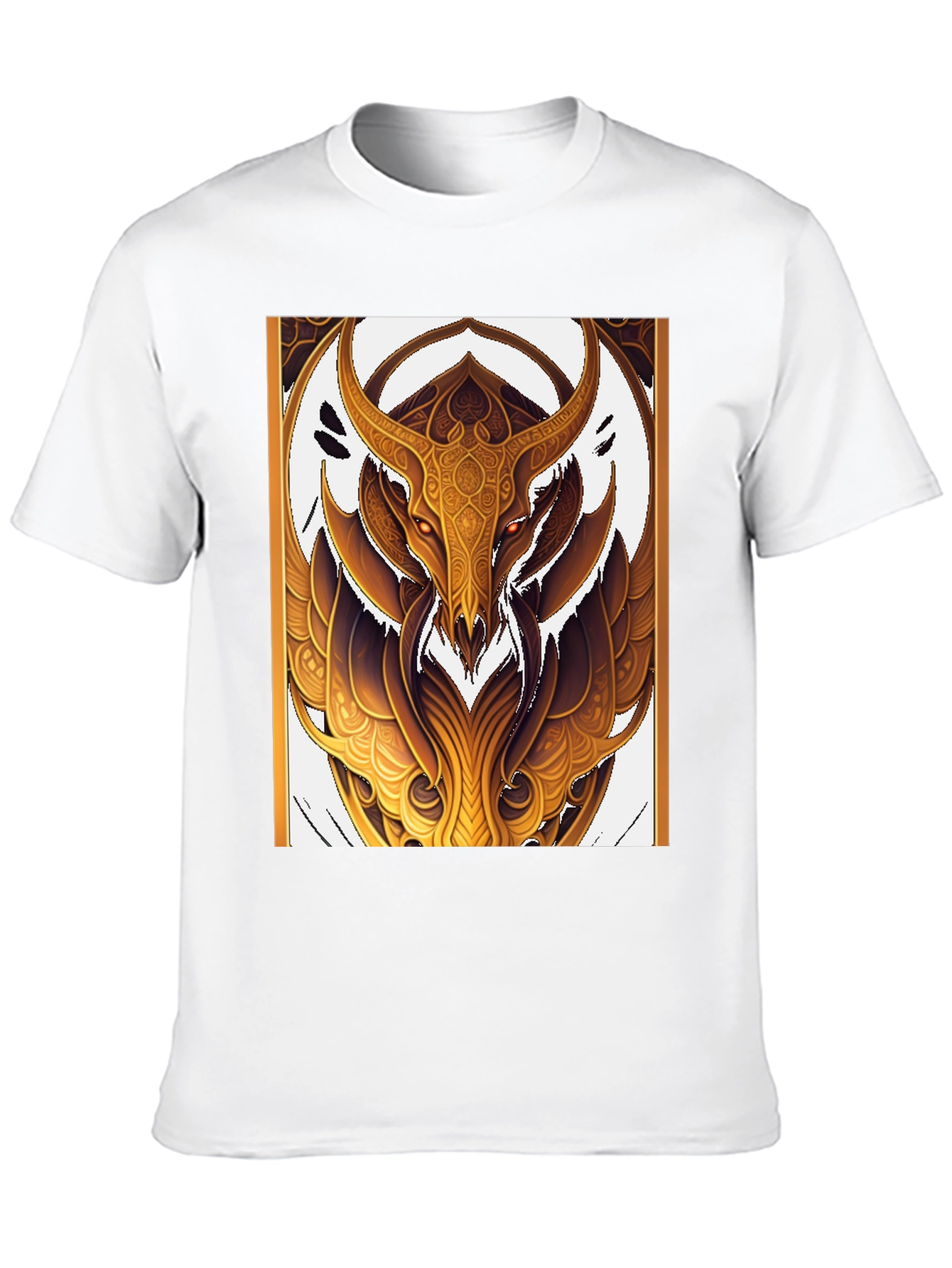 Black Golden Minotaur Graphic Black T-Shirt view 10