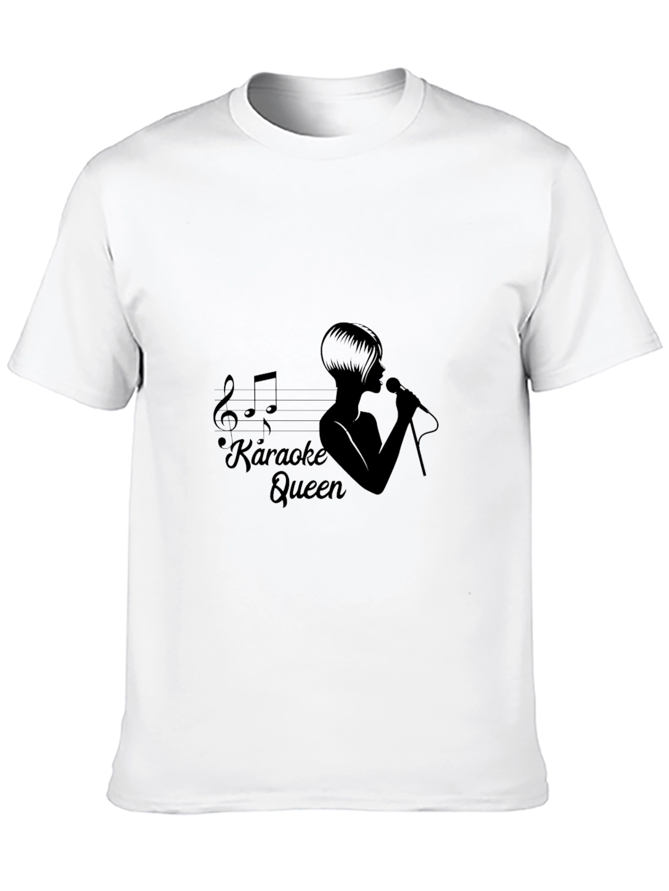 Black Karaoke Queen Black Graphic T-Shirt view 10