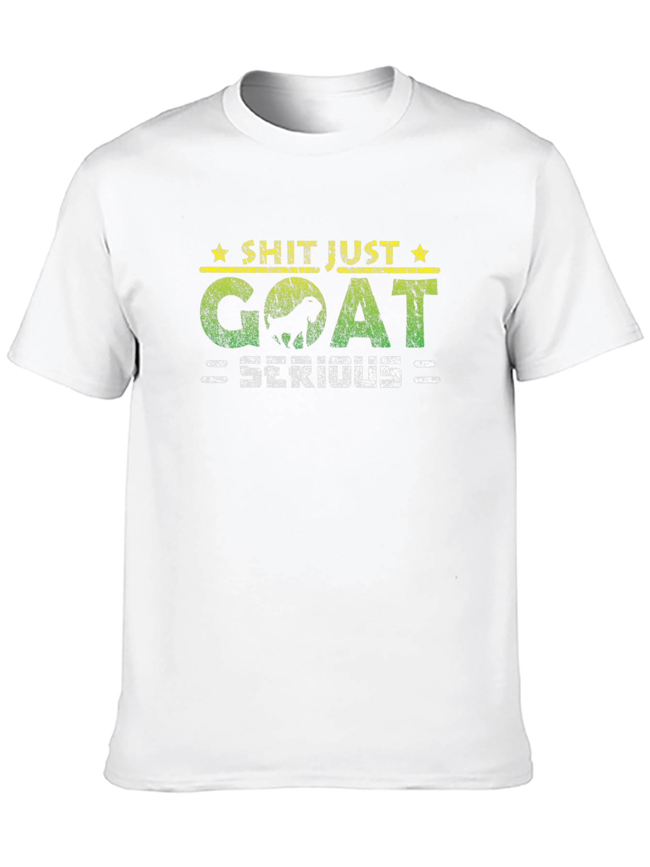 Black Shit Just Goat Serious Funny Graphic T-Shirt view 10