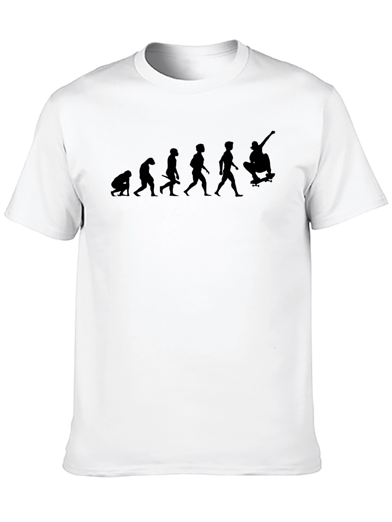 Black Skateboard Evolution Graphic Tee - Black Cotton T-Shirt view 10