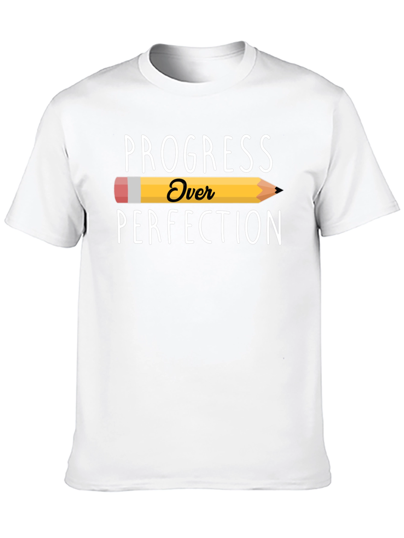 Black Progress Over Perfection T-Shirt - Motivational Tee view 10