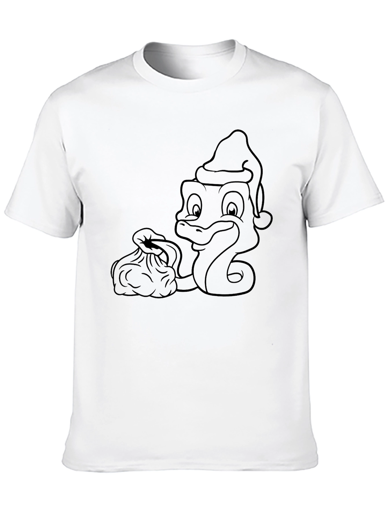 Black Santa Duck Graphic Tee - Holiday Style view 10