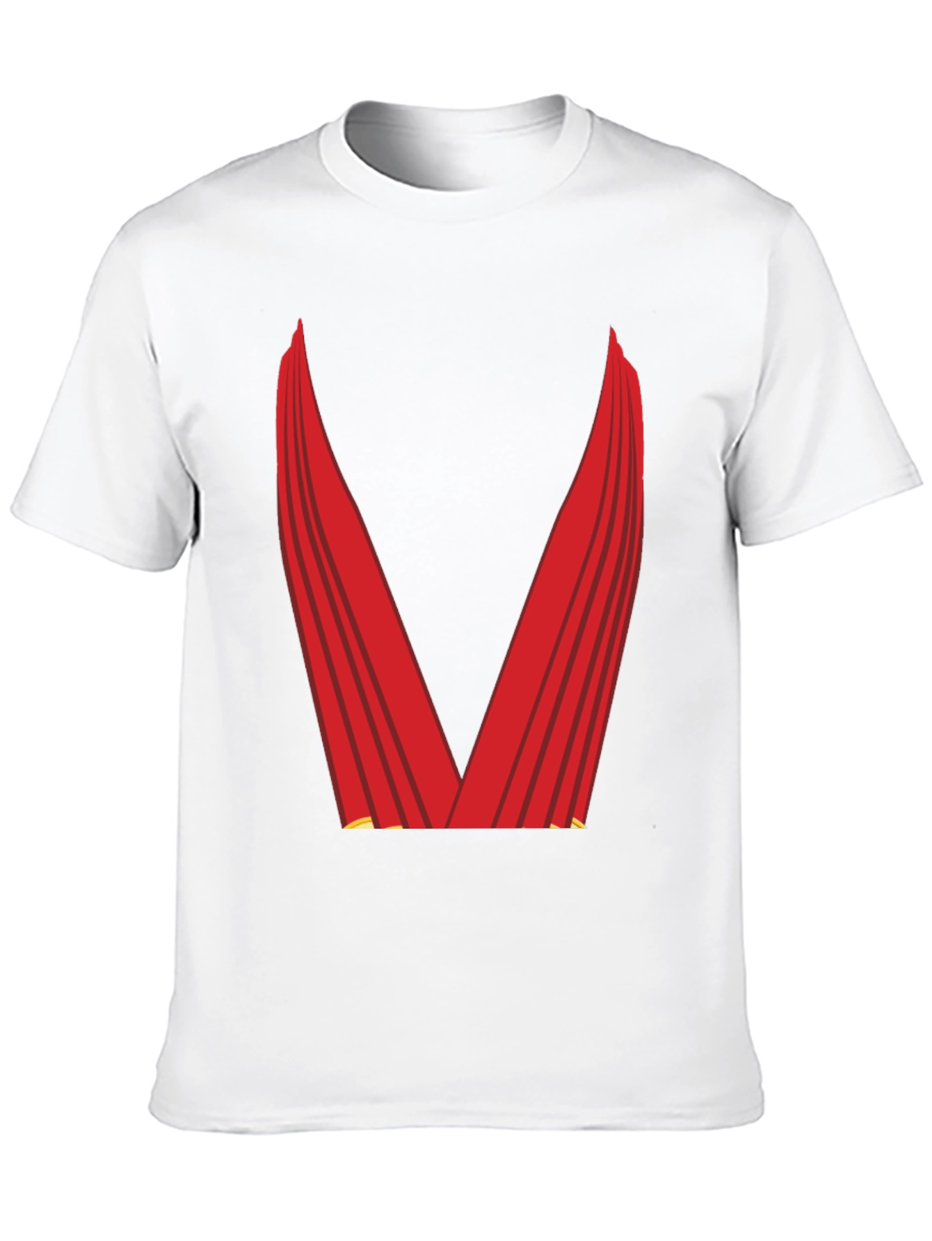 Black Red Cape Graphic Tee - Superhero Style view 10