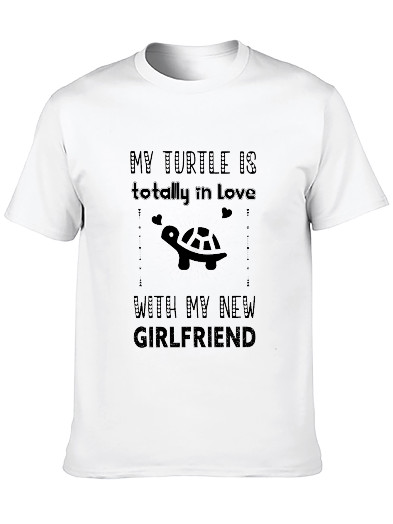 Black My Turtle Loves My New Girlfriend Black T-Shirt view 10