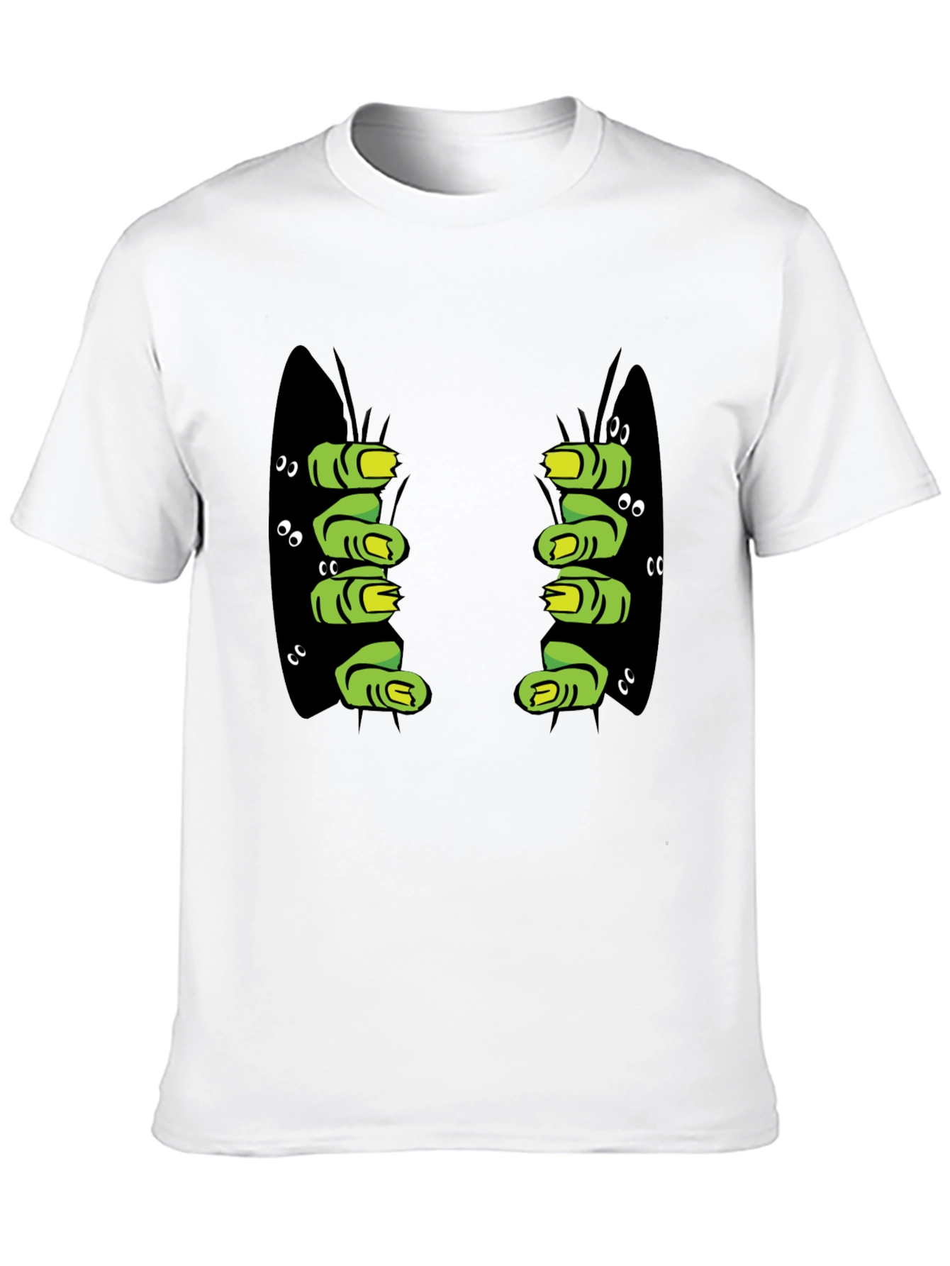 Black Monster Hand Graphic Print Tee - Halloween Black T-Shirt view 10